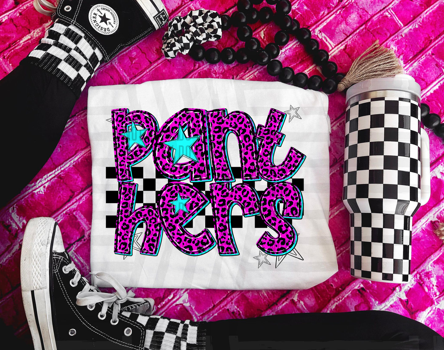 Pink checks - Dropdown + CUSTOM - Digital Download 300DPI PNG FILE
