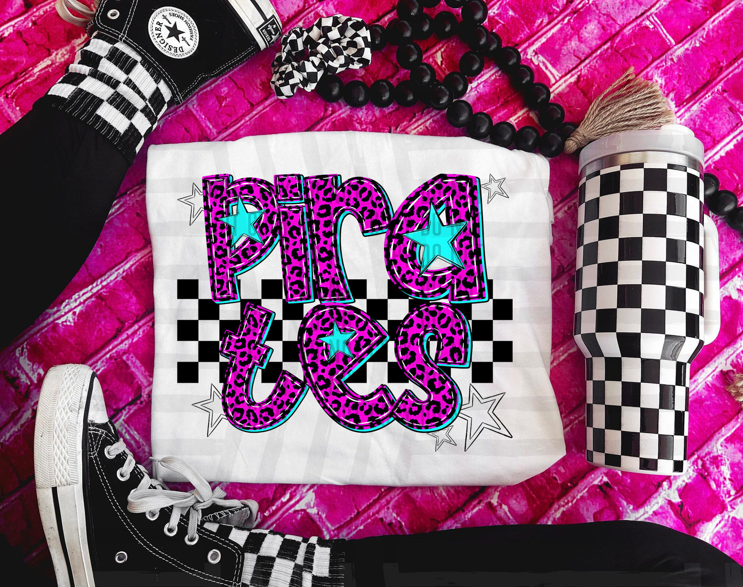Pink checks - Dropdown + CUSTOM - Digital Download 300DPI PNG FILE