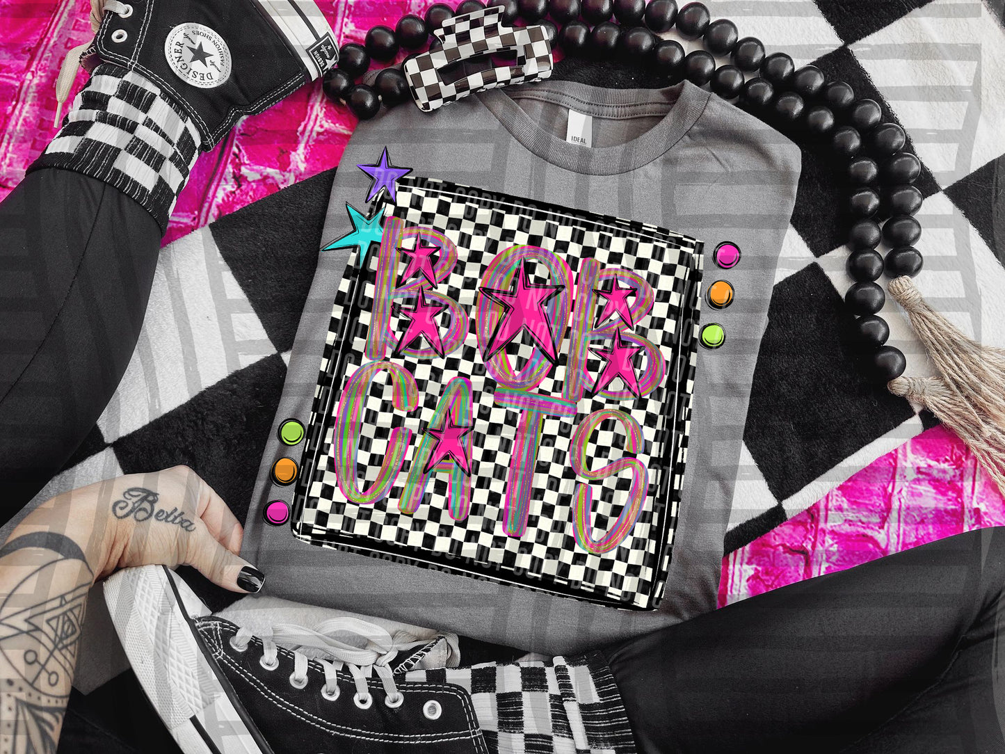 Pink Brushstrokes Preppy - Dropdown + CUSTOM- Digital Download 300DPI PNG FILE