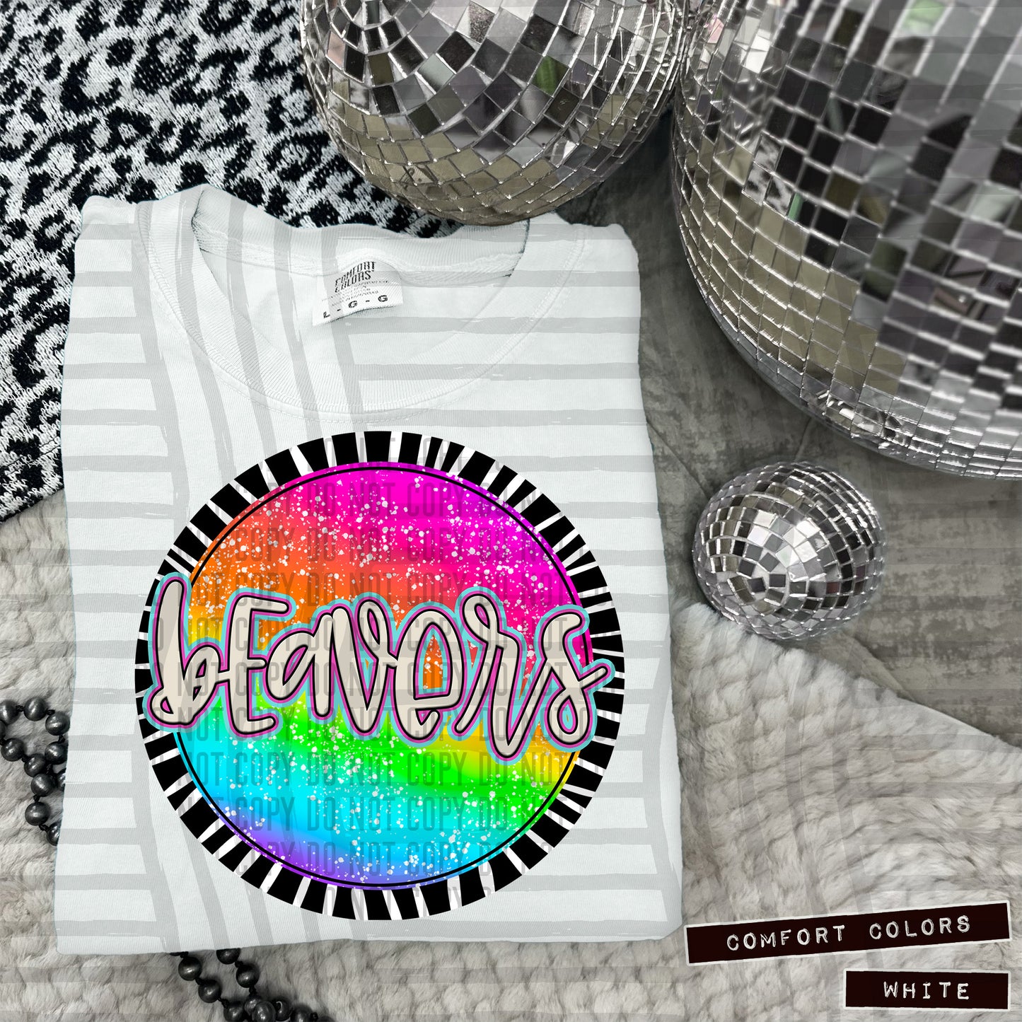 Rainbow Splatter Circles Mascots - Digital Download 300DPI PNG FILE
