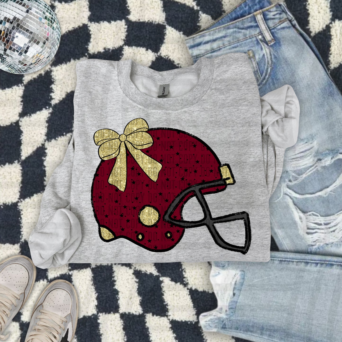Football w/gold accents - Choose your color - Digital Download 300DPI PNG FILE