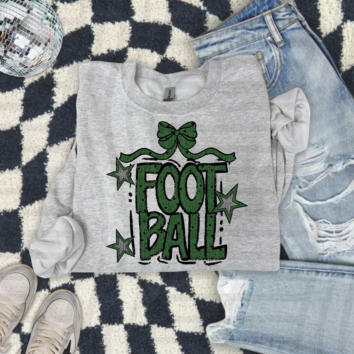 FOOTBALL BOW - Choose your color - Digital Download 300DPI PNG FILE