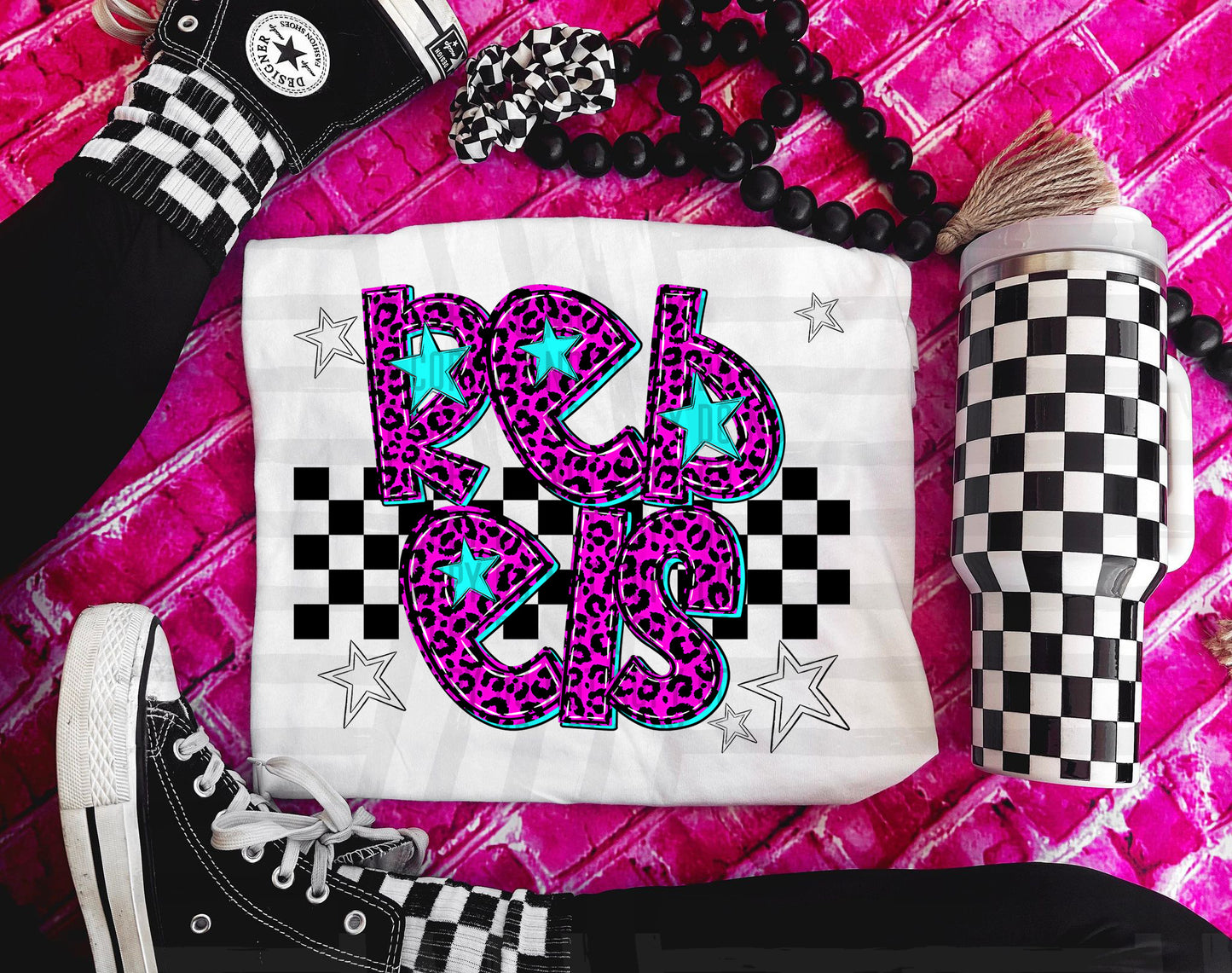 Pink checks - Dropdown + CUSTOM - Digital Download 300DPI PNG FILE