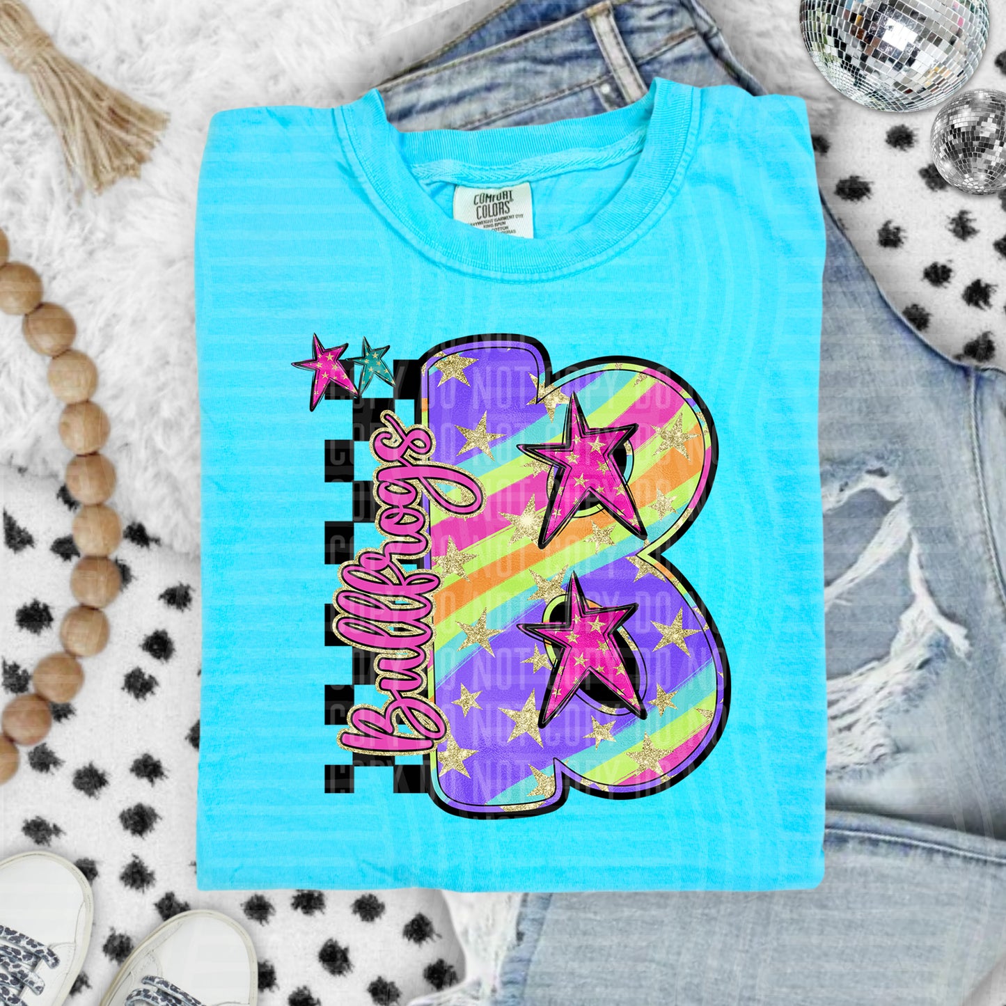 Rainbow Swirl Initial -Dropdown + Custom option - Digital Download 300DPI PNG FILE