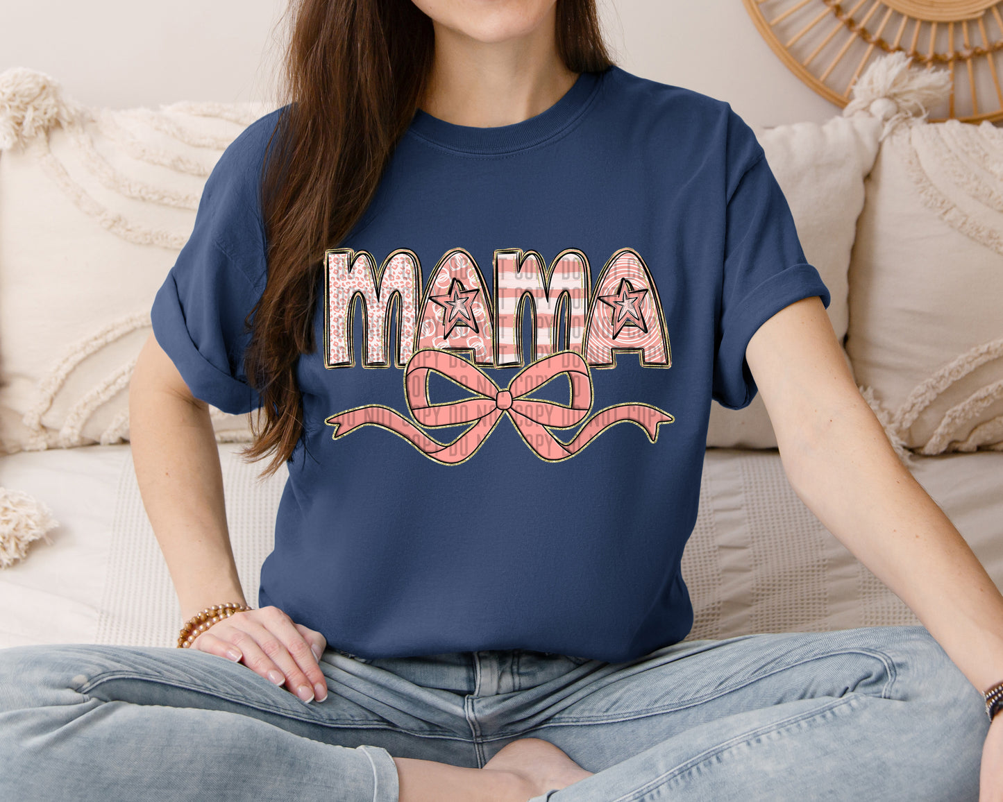 APRICOT MOM NAMES WITH BOW - DROPDOWN + CUSTOM - Digital Download 300DPI PNG FILE