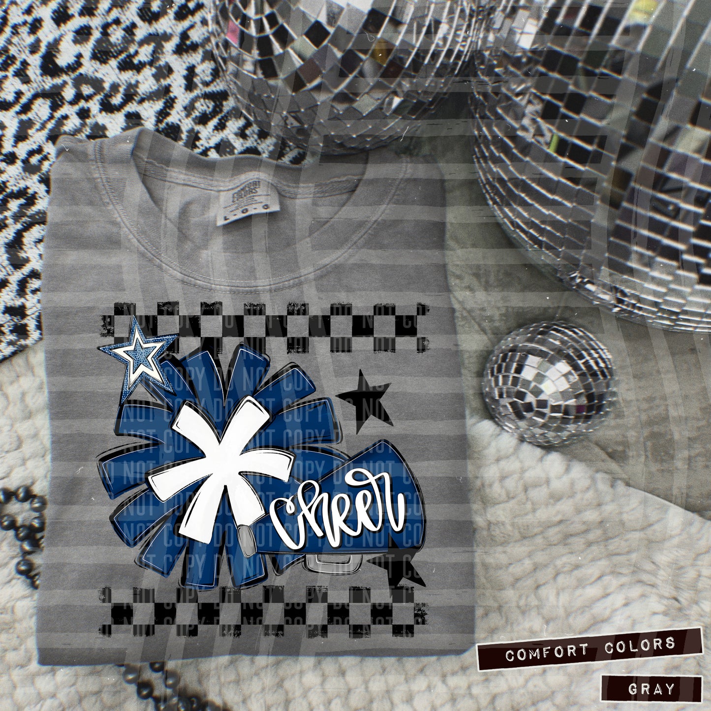 Cheer - pom/megaphone Collage - Can add names - not for digital resale- Color Dropdown Digital Download 300DPI PNG FILE