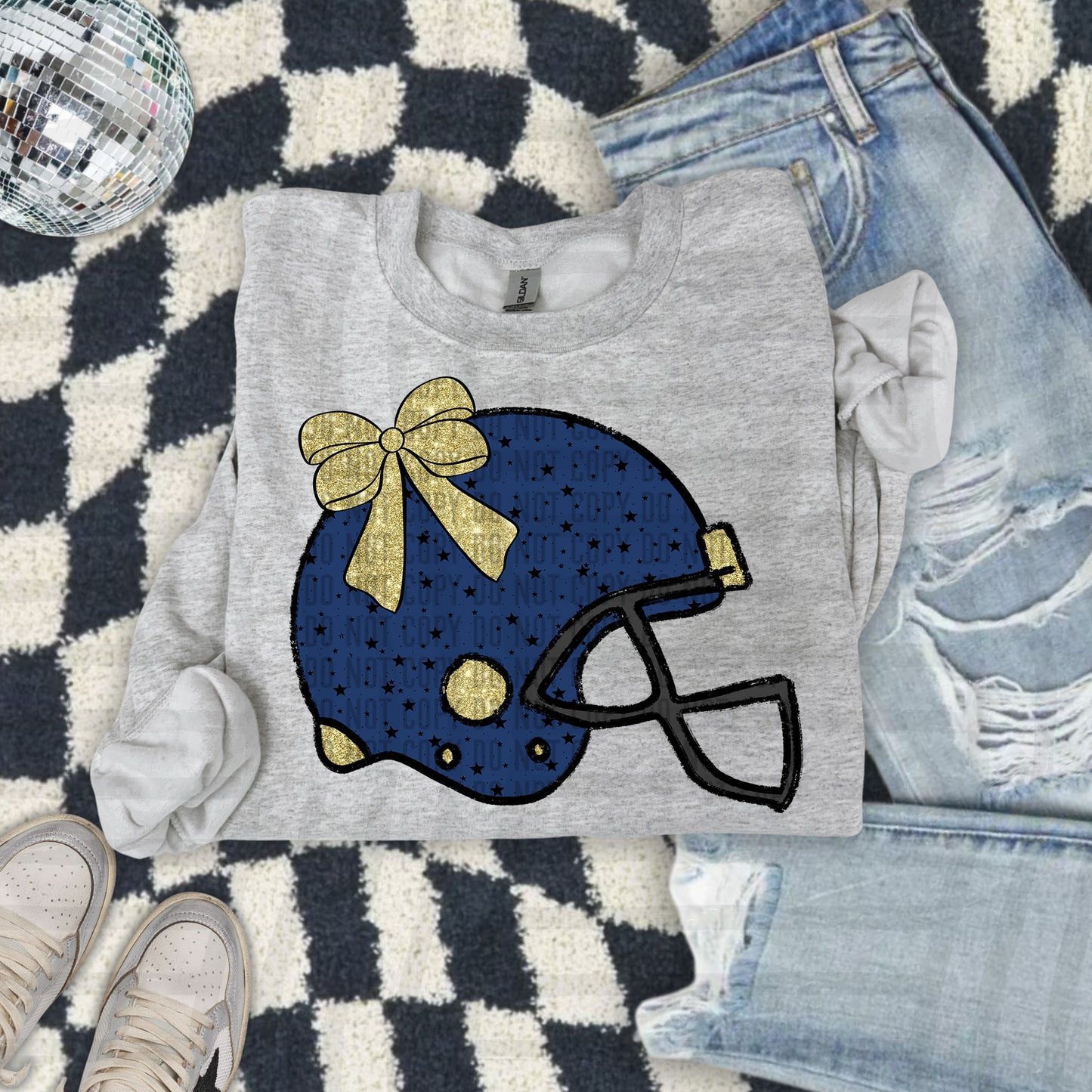 Football w/gold accents - Choose your color - Digital Download 300DPI PNG FILE