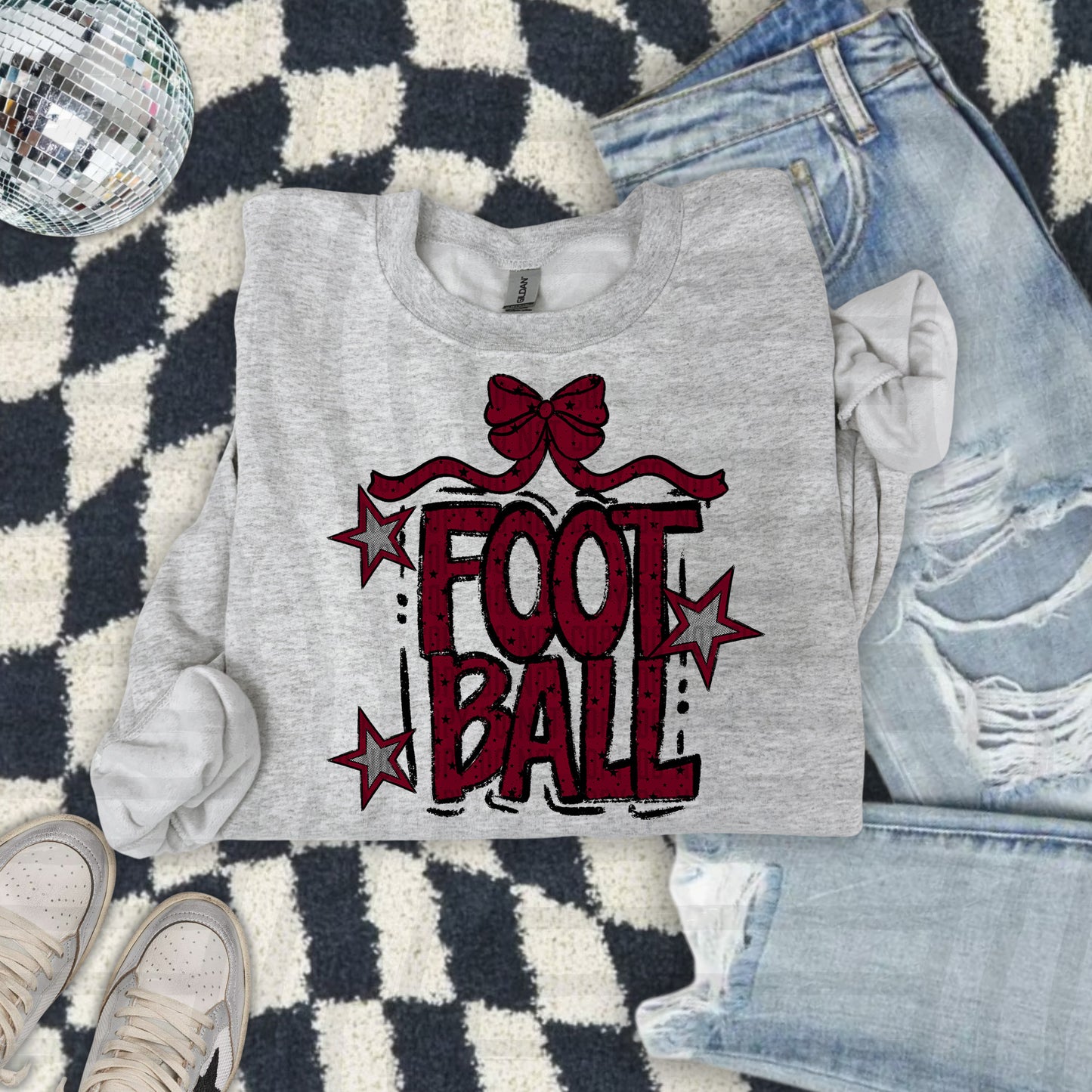 FOOTBALL BOW - Choose your color - Digital Download 300DPI PNG FILE