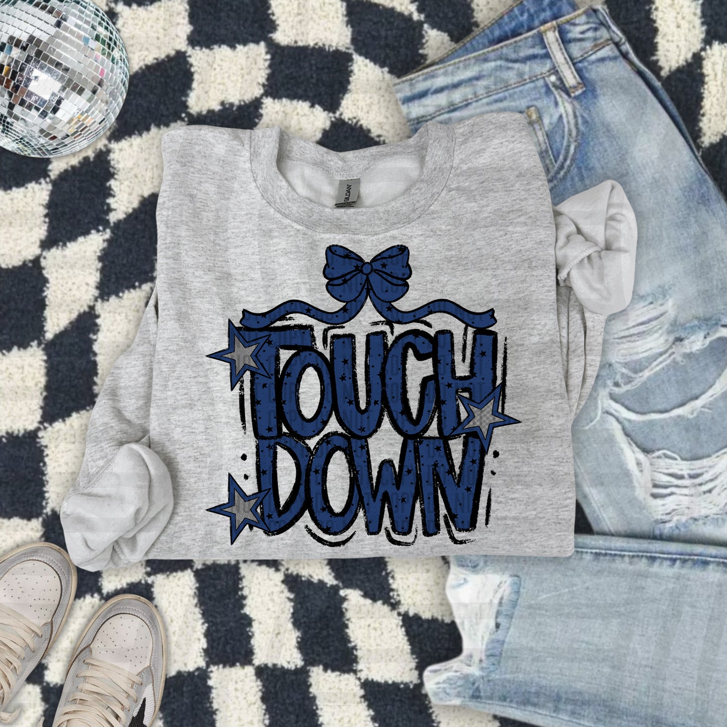 Touch Down Bow - Choose your color - Digital Download 300DPI PNG FILE