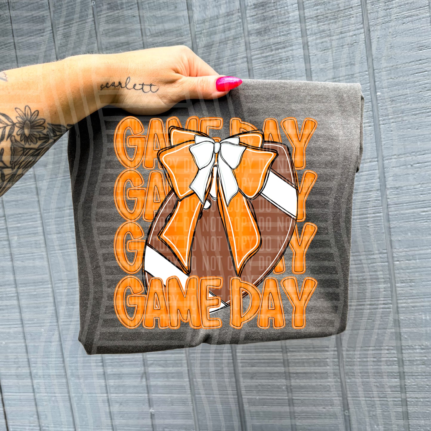 FOOTBALL - GAME DAY - Color Dropdown Digital Download 300DPI PNG FILE
