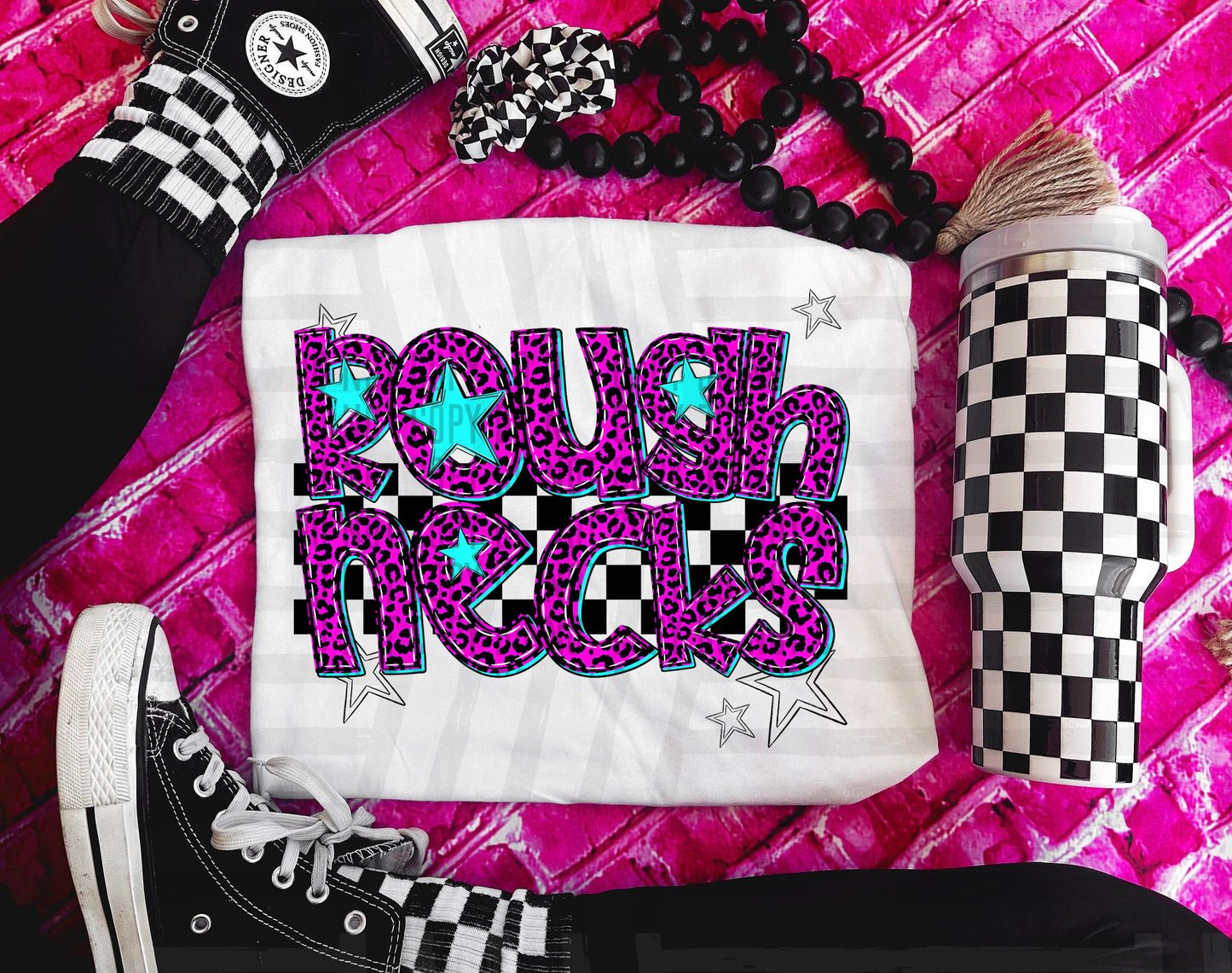 Pink checks - Dropdown + CUSTOM - Digital Download 300DPI PNG FILE