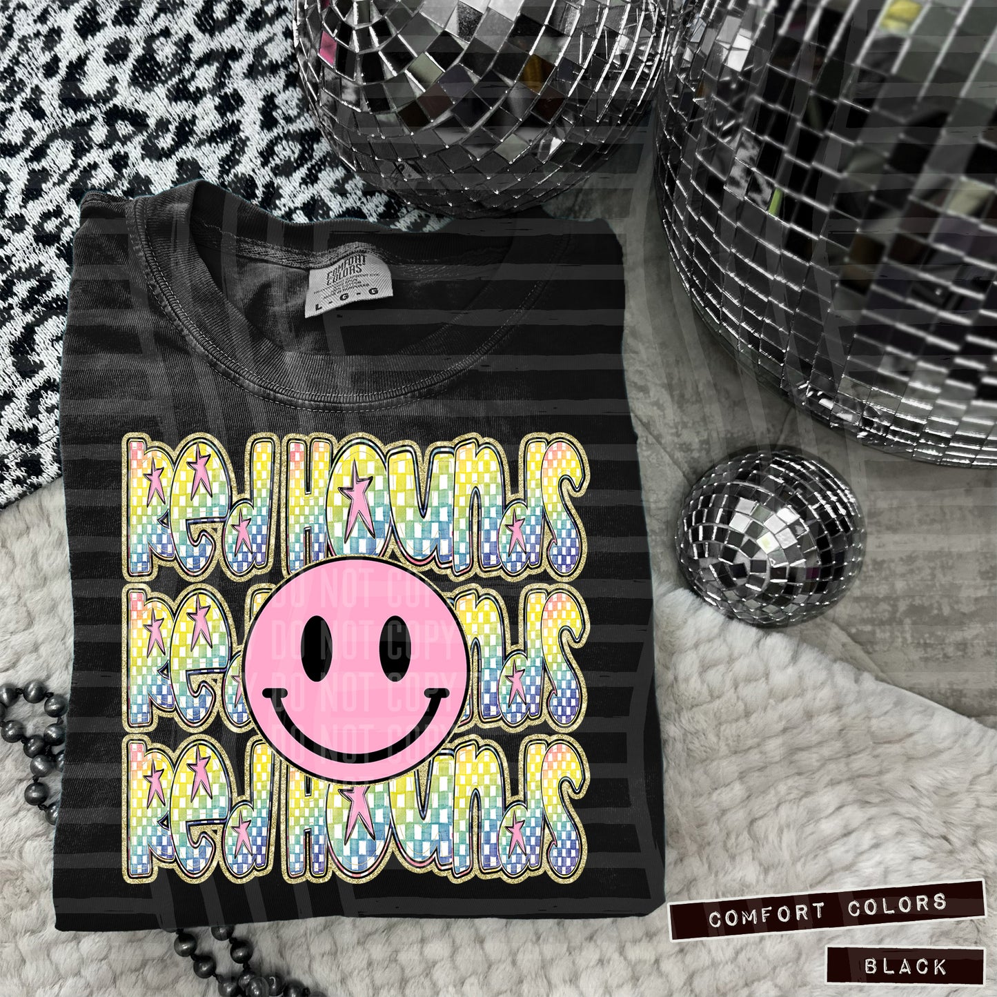 Rainbow Checker Pink Happy Triple Stacked - Digital Download 300DPI PNG FILE