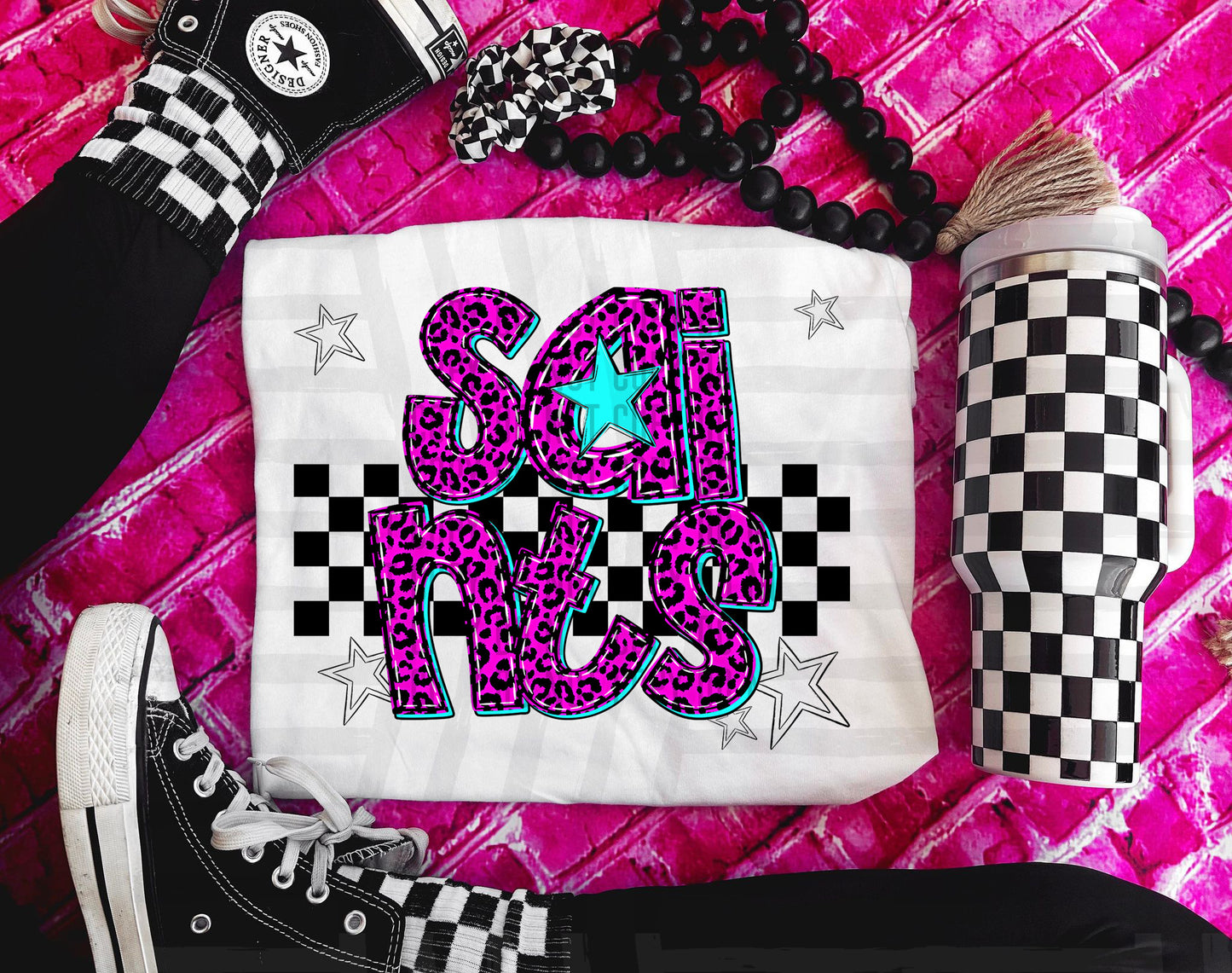 Pink checks - Dropdown + CUSTOM - Digital Download 300DPI PNG FILE
