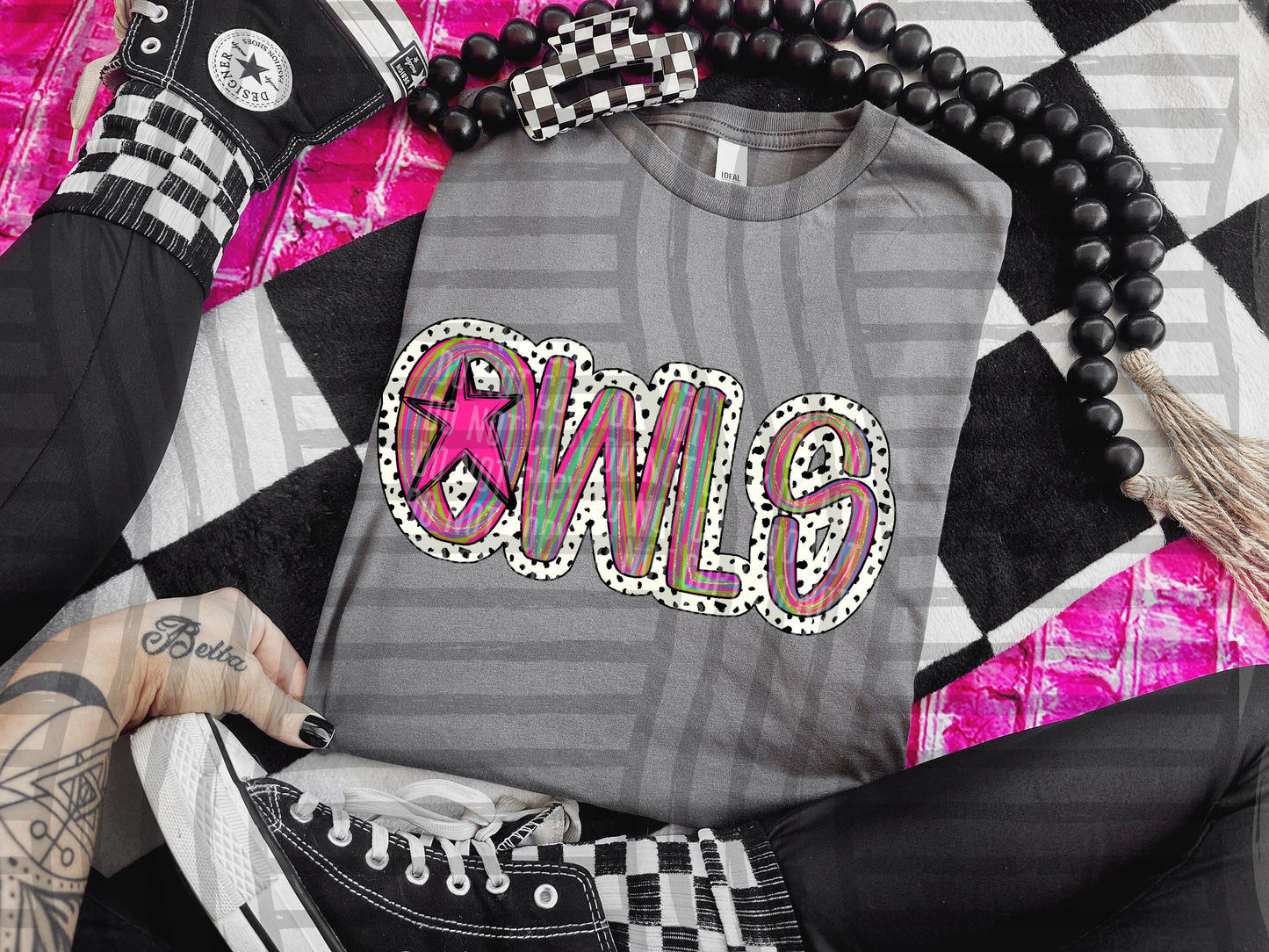 Pink Brushstrokes Dots - Dropdown + CUSTOM- Digital Download 300DPI PNG FILE