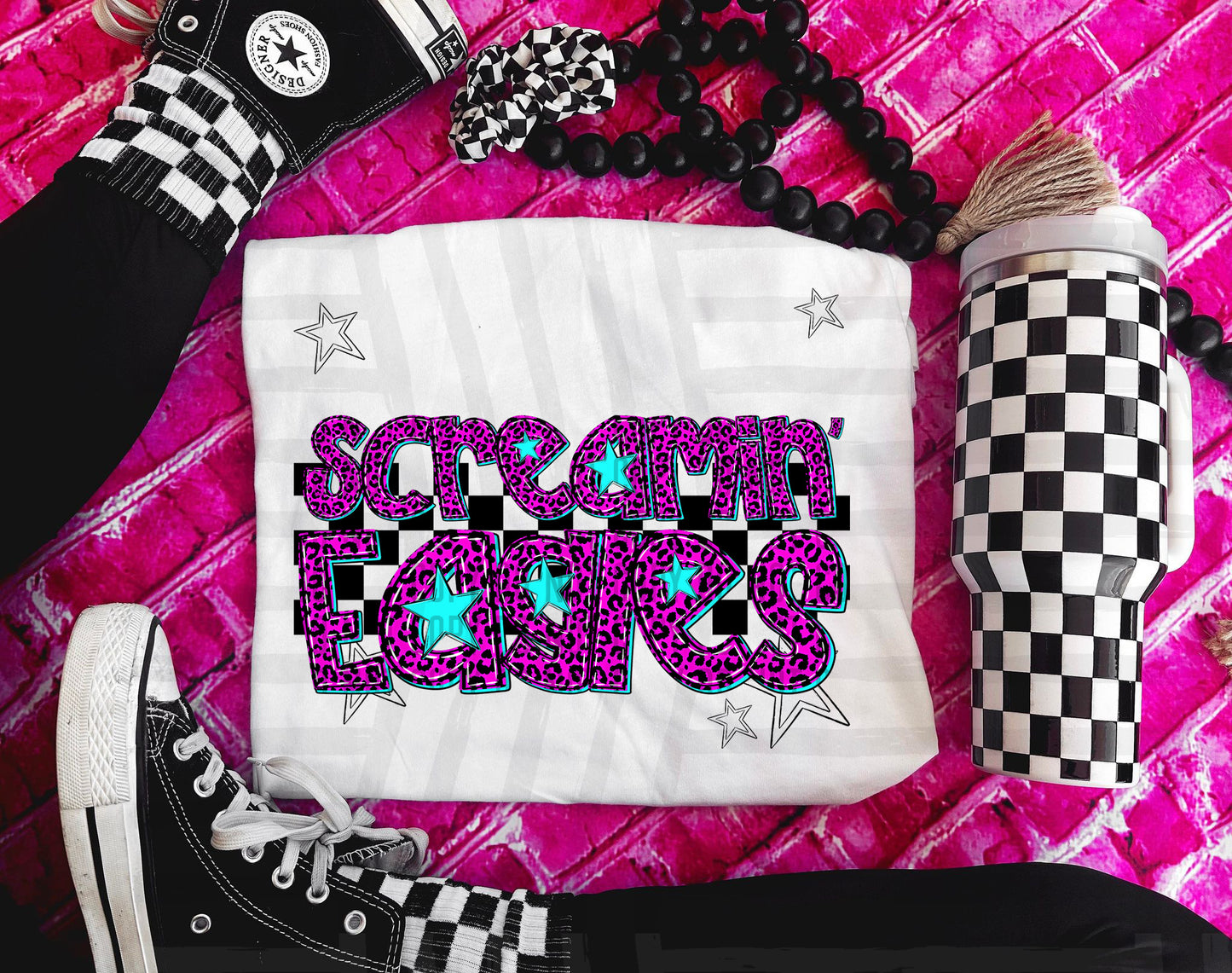 Pink checks - Dropdown + CUSTOM - Digital Download 300DPI PNG FILE
