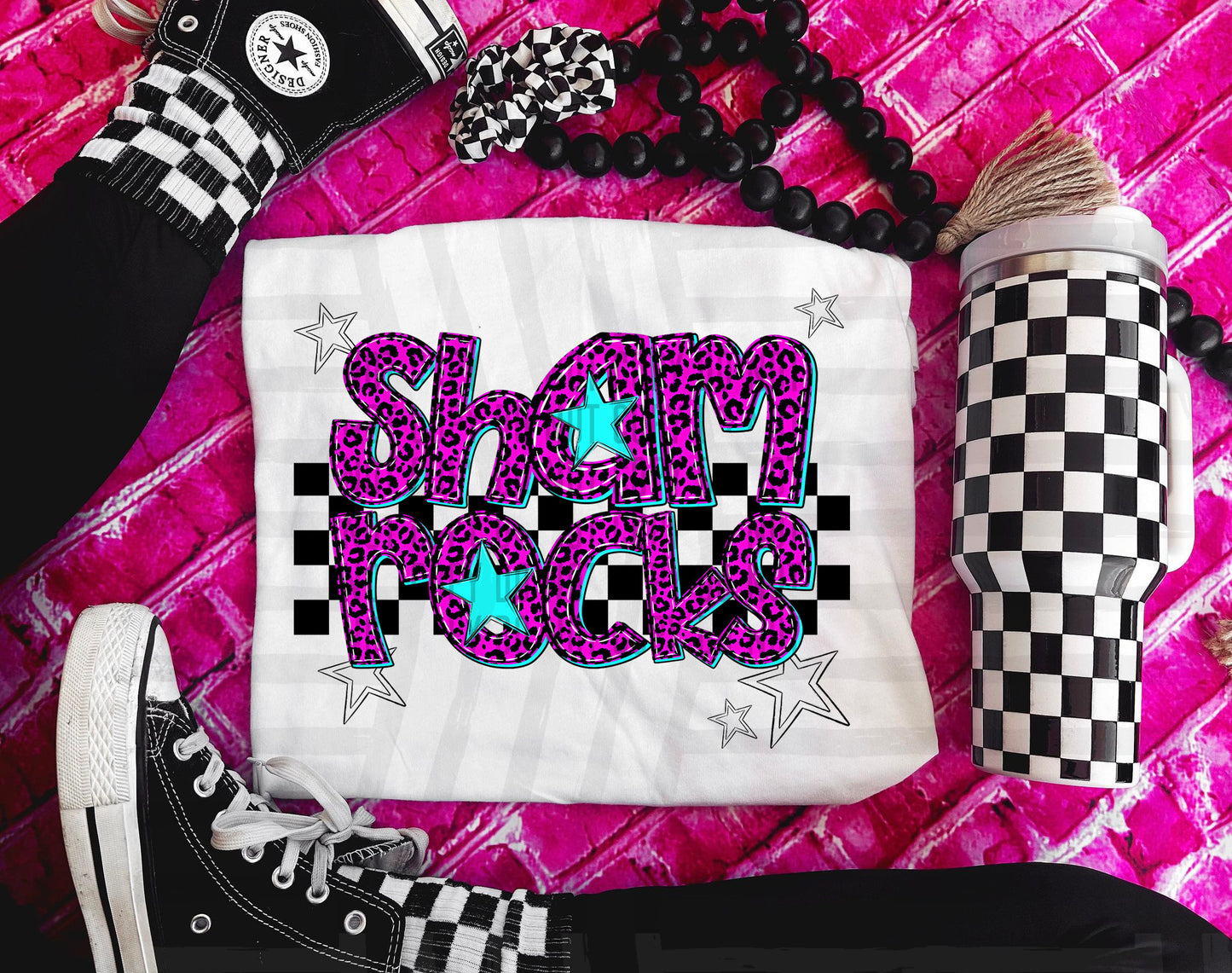 Pink checks - Dropdown + CUSTOM - Digital Download 300DPI PNG FILE