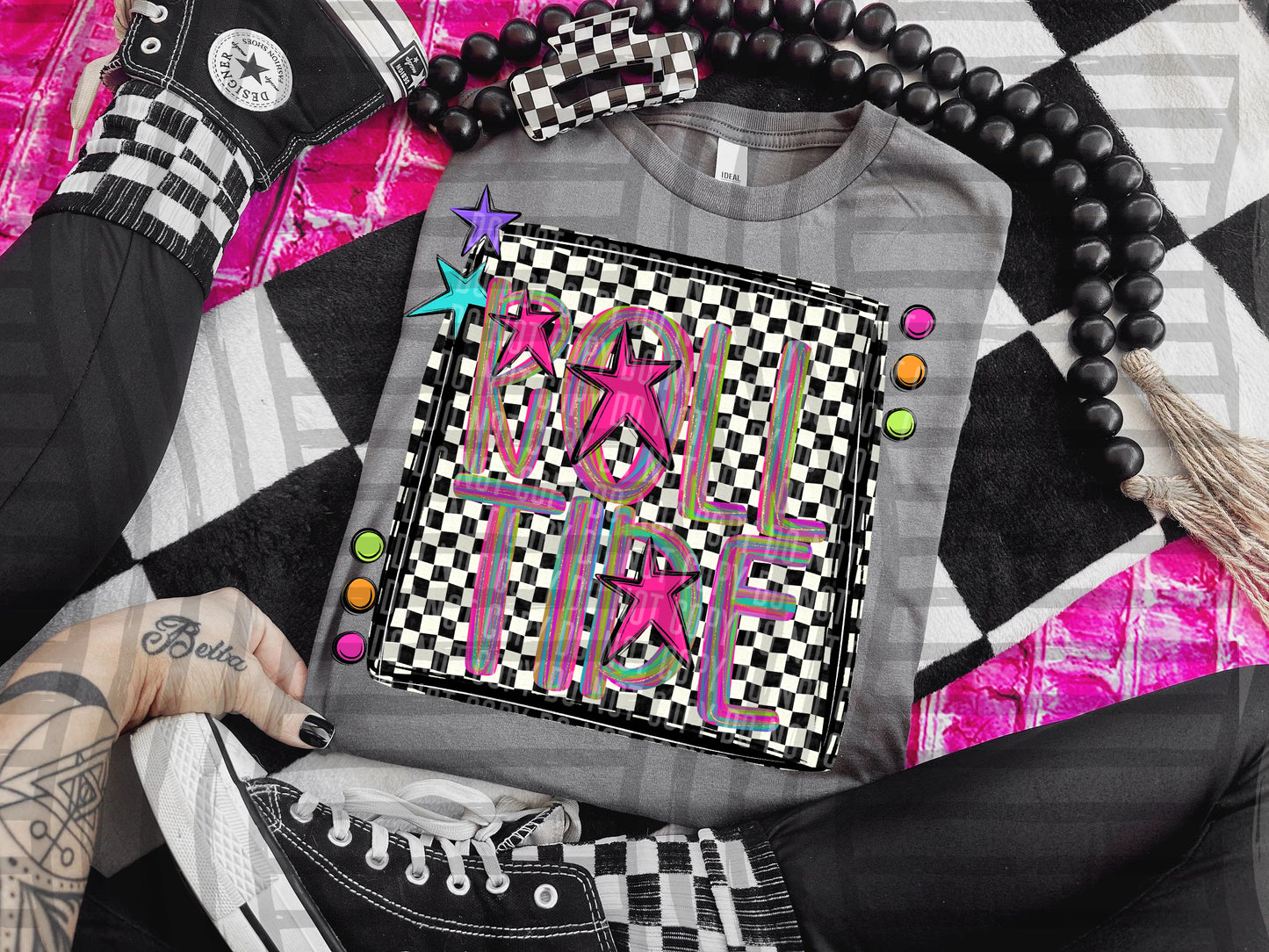 Pink Brushstrokes Preppy - Dropdown + CUSTOM- Digital Download 300DPI PNG FILE