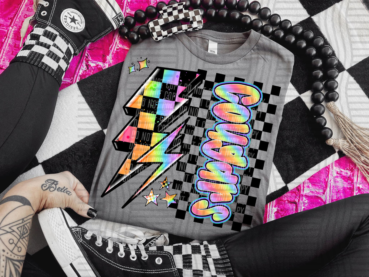 Neon Side Bolt <3- Dropdown + CUSTOM Digital Download 300DPI PNG FILE