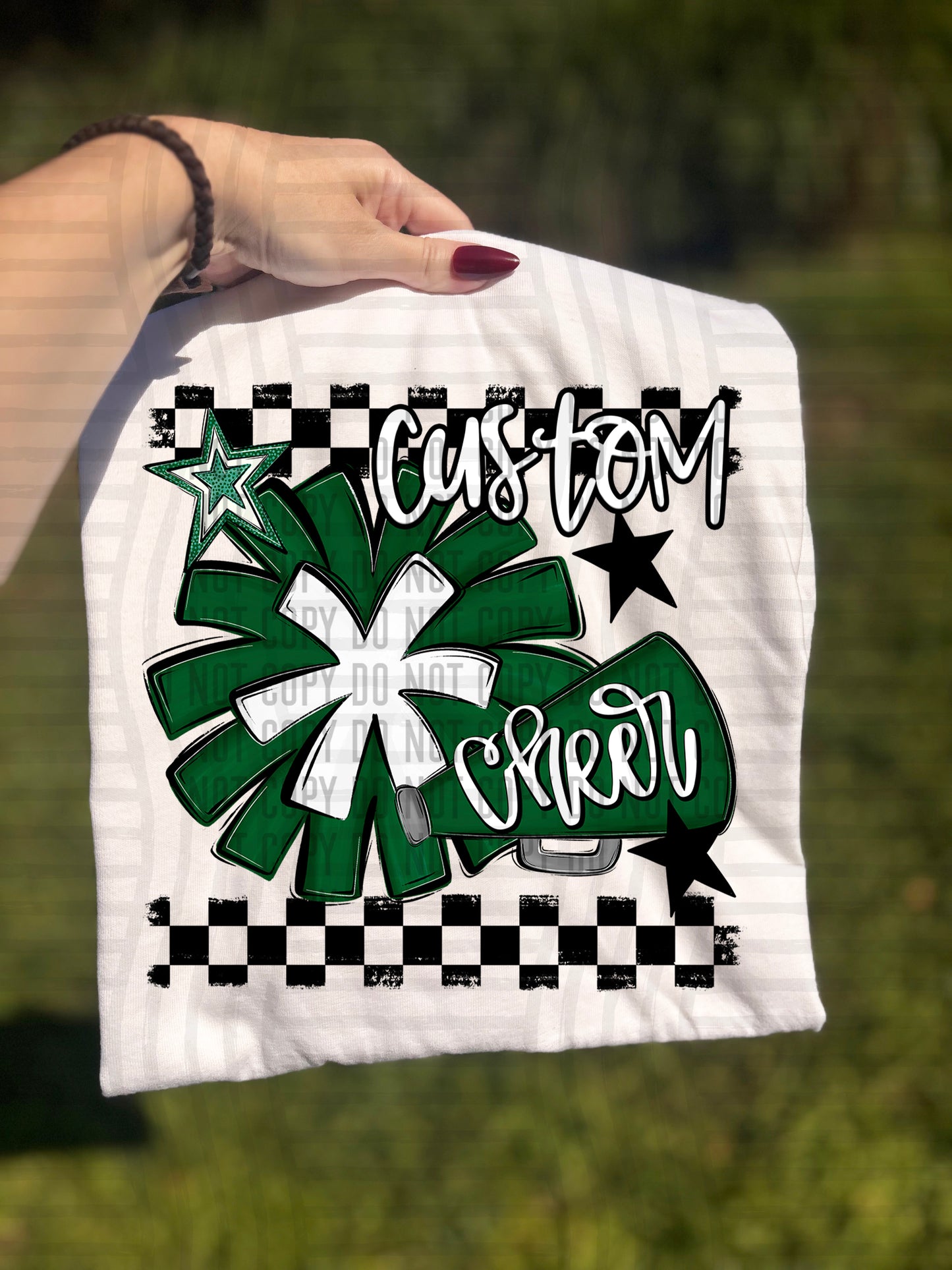 CUSTOM - Cheer - pom/megaphone Collage - Color Dropdown Digital Download 300DPI PNG FILE