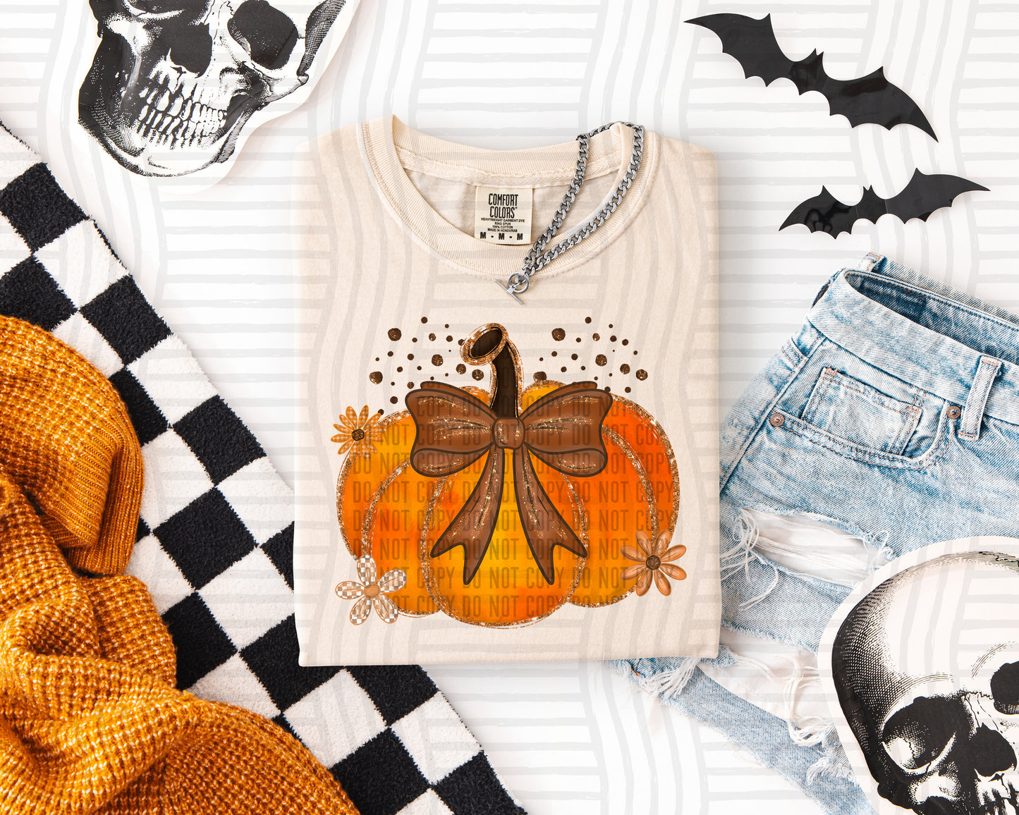 Fall pumpkin and bows collection 10 designs - Digital download 300DPI PNG FILE