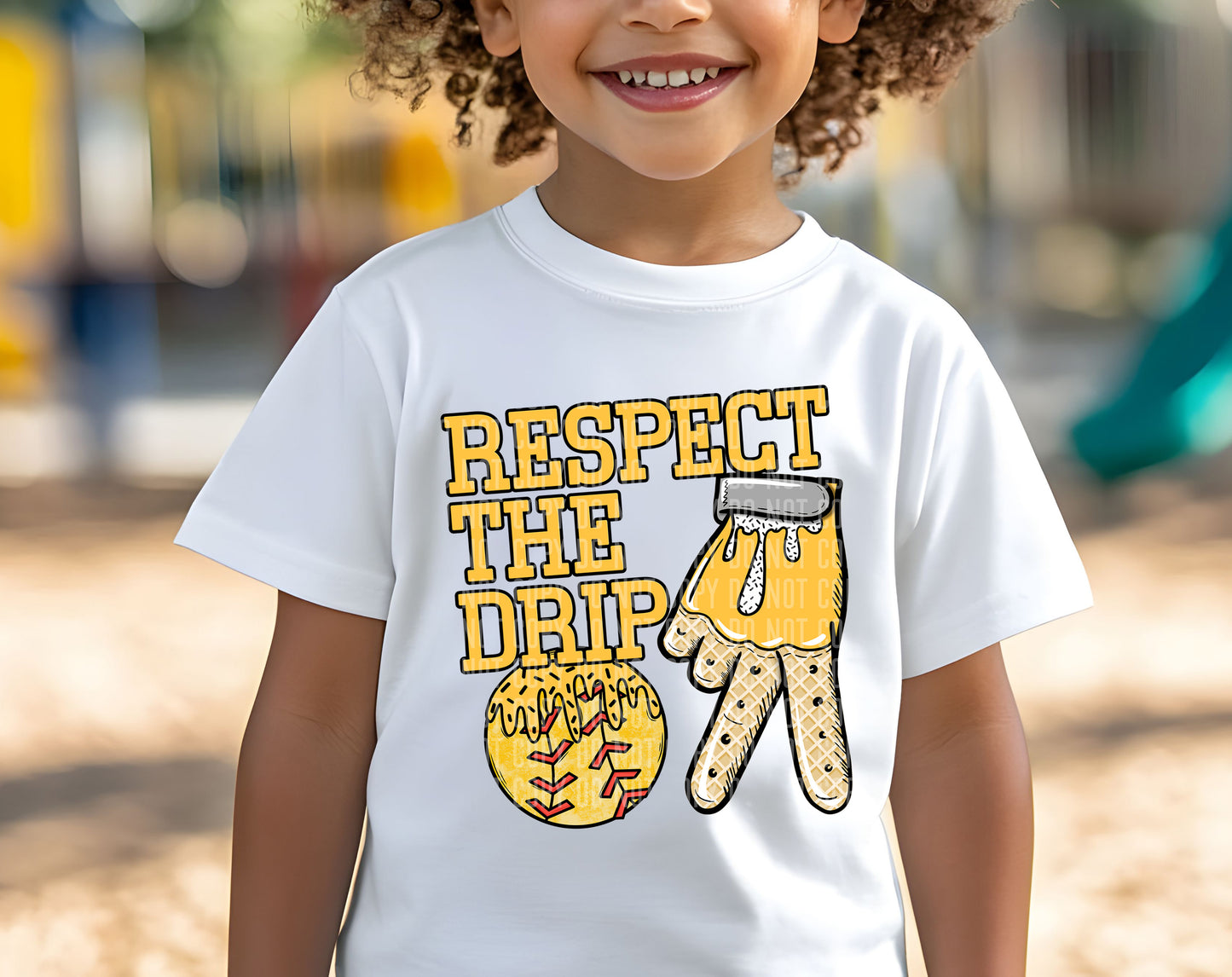 Respect the drip SOFTBALL (glove)- Dropdown Digital Download 300DPI PNG FILE