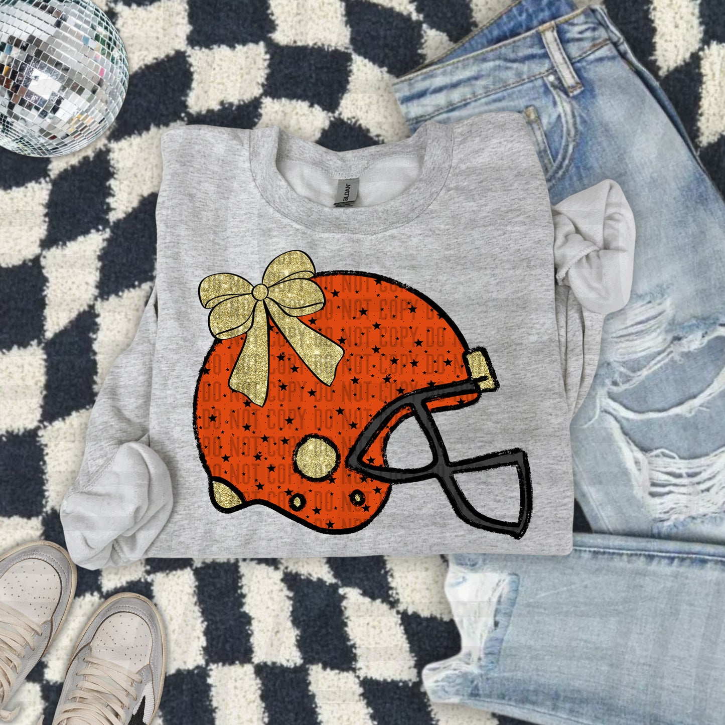 Football w/gold accents - Choose your color - Digital Download 300DPI PNG FILE