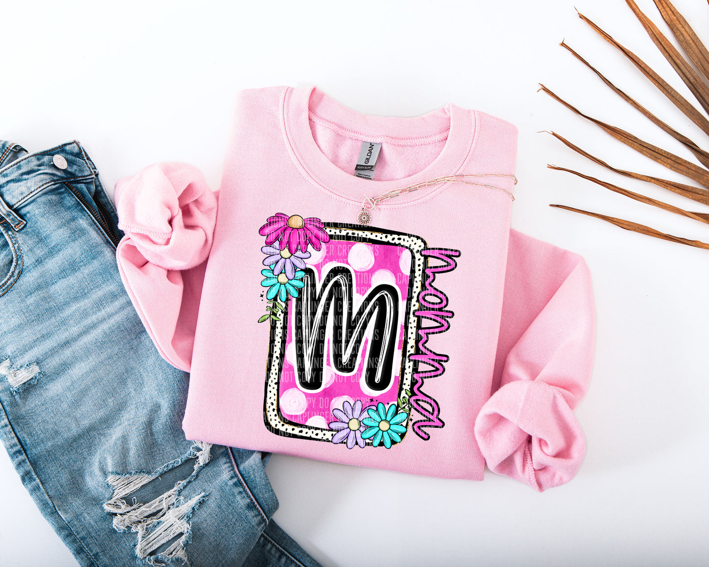 FLORAL BLOOM MOM NAMES - DROPDOWN + CUSTOM - Digital Download 300DPI PNG FILE