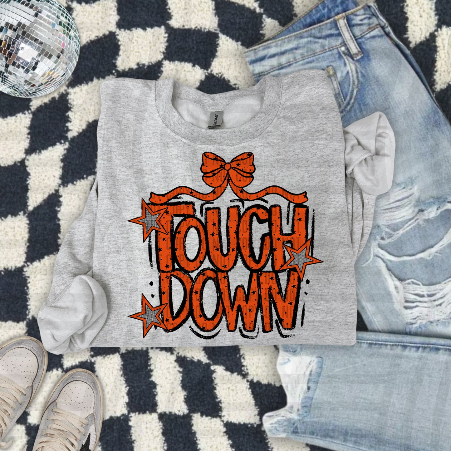 Touch Down Bow - Choose your color - Digital Download 300DPI PNG FILE
