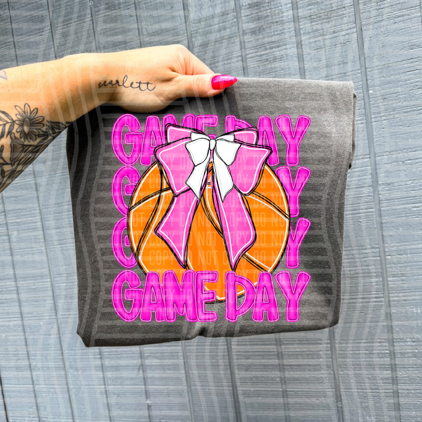 BASKETBALL - GAME DAY - Color Dropdown Digital Download 300DPI PNG FILE