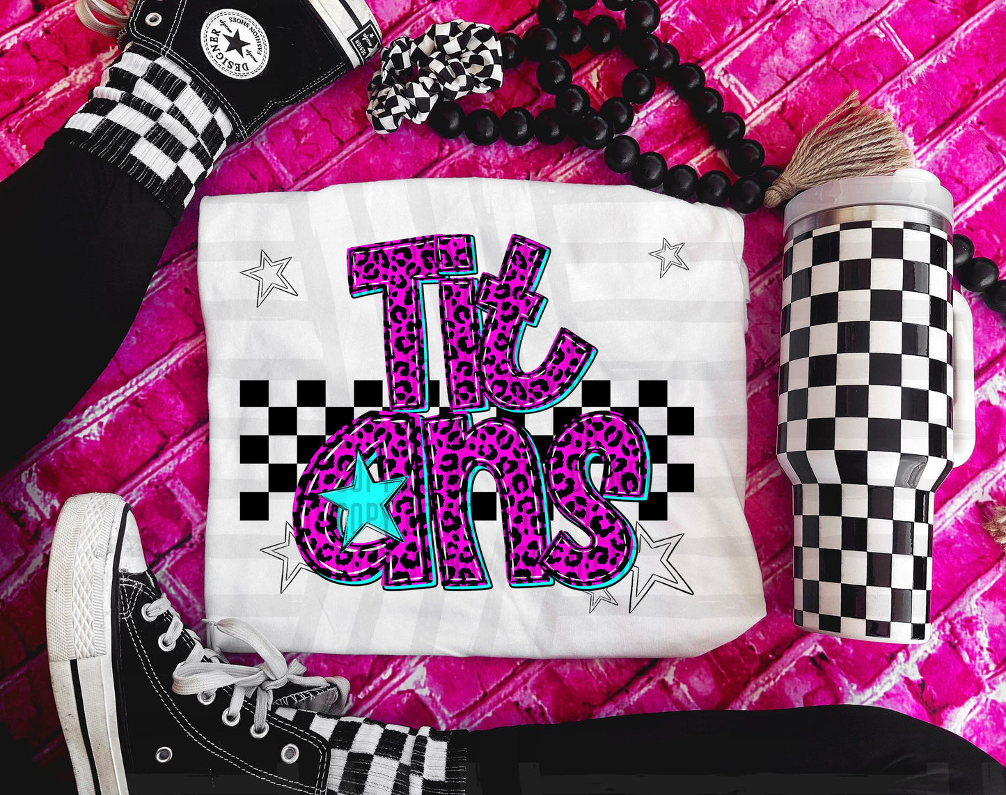 Pink checks - Dropdown + CUSTOM - Digital Download 300DPI PNG FILE