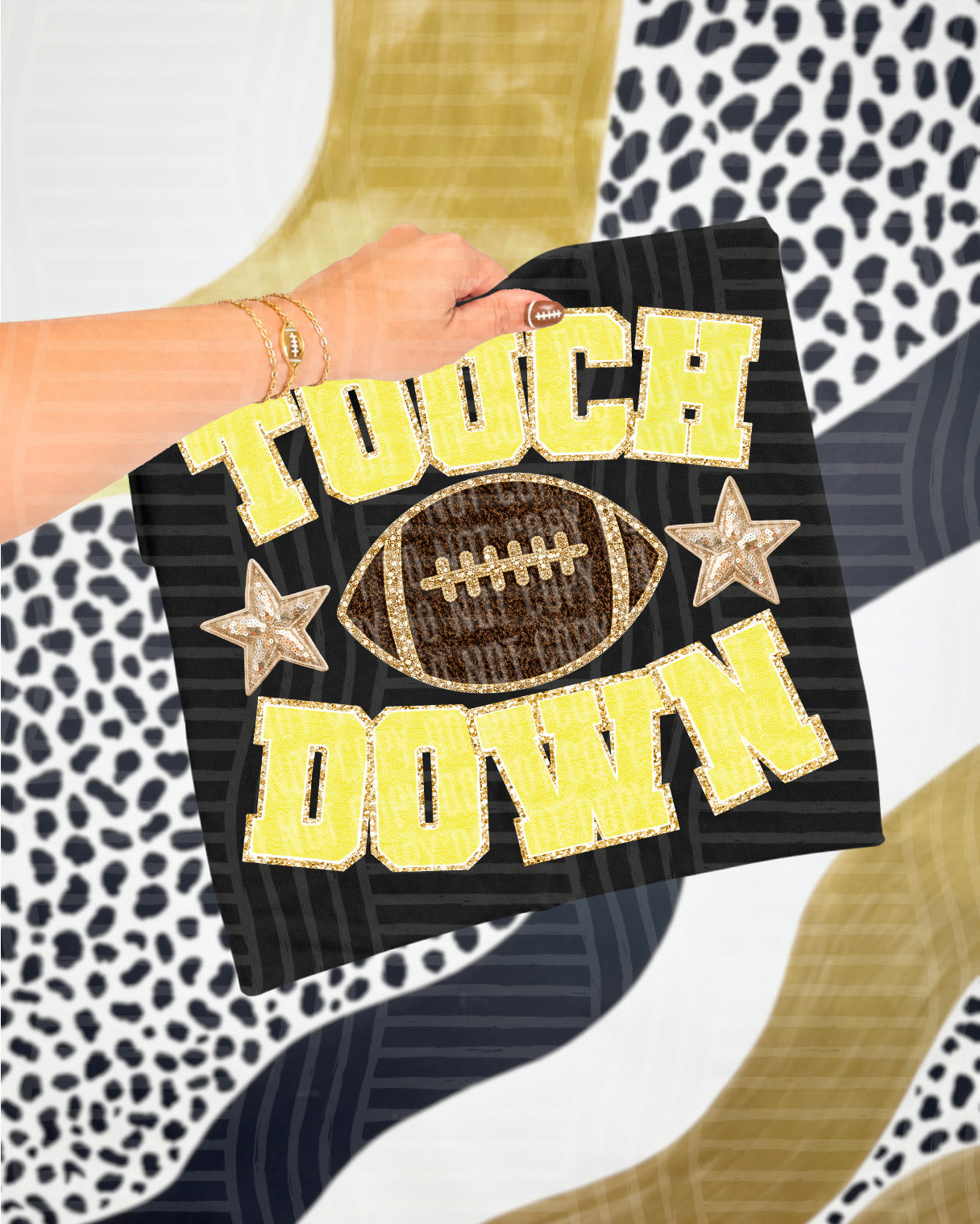 TOUCHDOWN FAUX CHENILLE CC 2608-0006- Digital Download 300 DPI PNG FILE