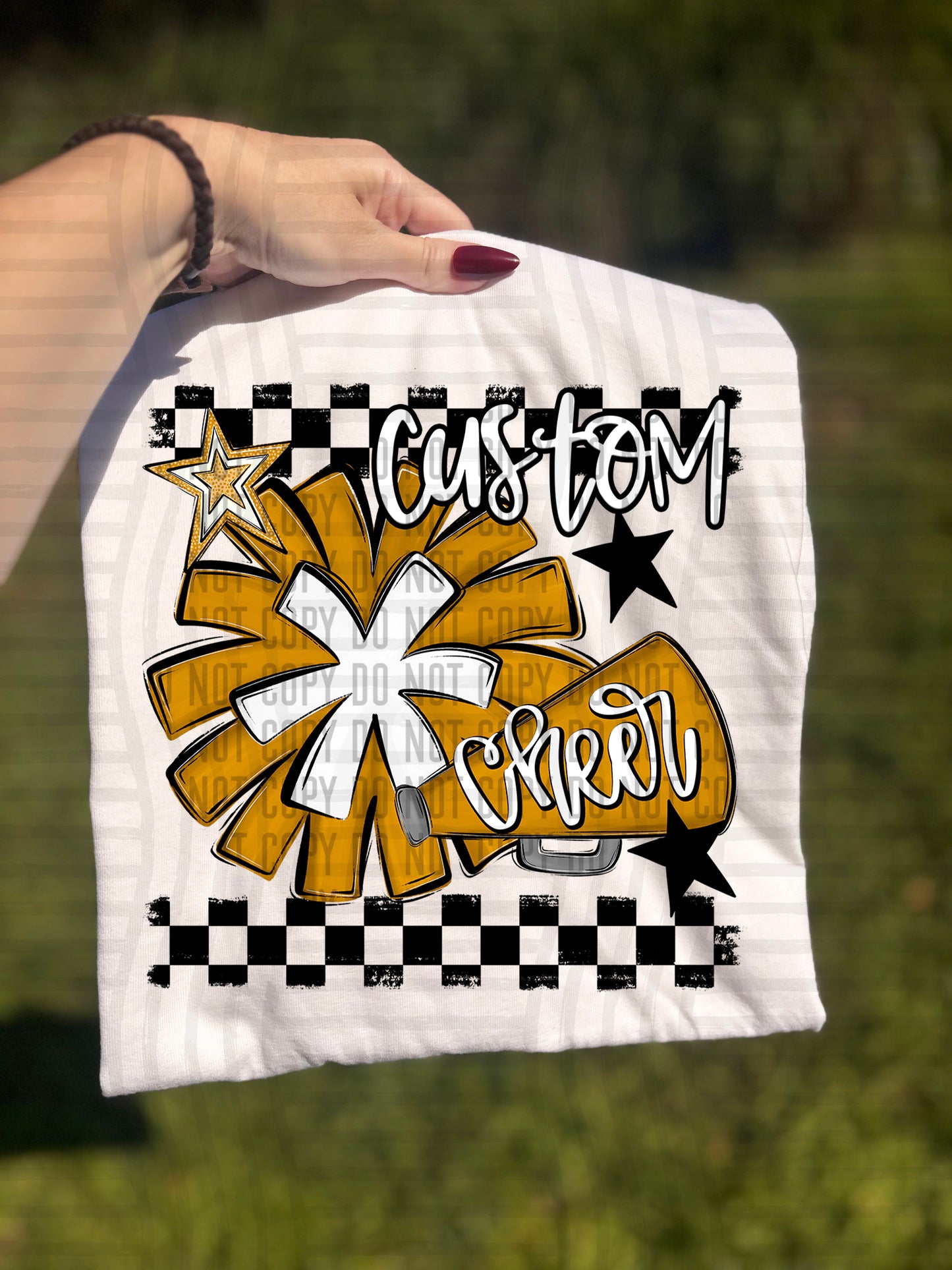 CUSTOM - Cheer - pom/megaphone Collage - Color Dropdown Digital Download 300DPI PNG FILE