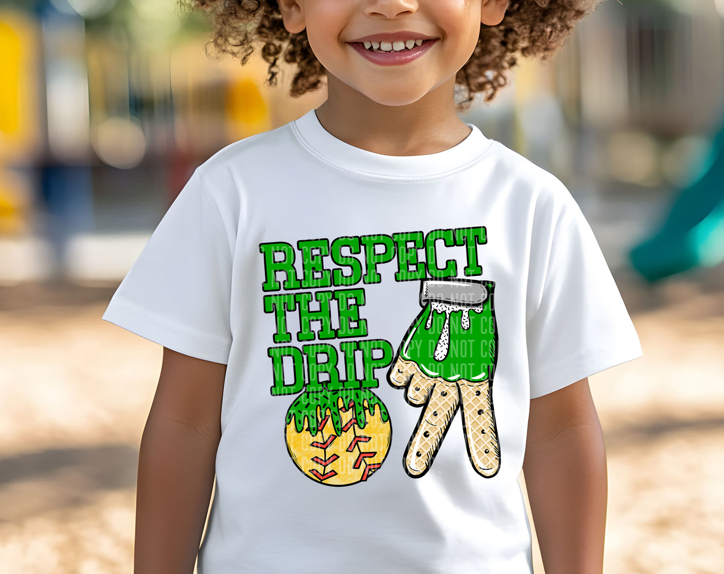 Respect the drip SOFTBALL (glove)- Dropdown Digital Download 300DPI PNG FILE