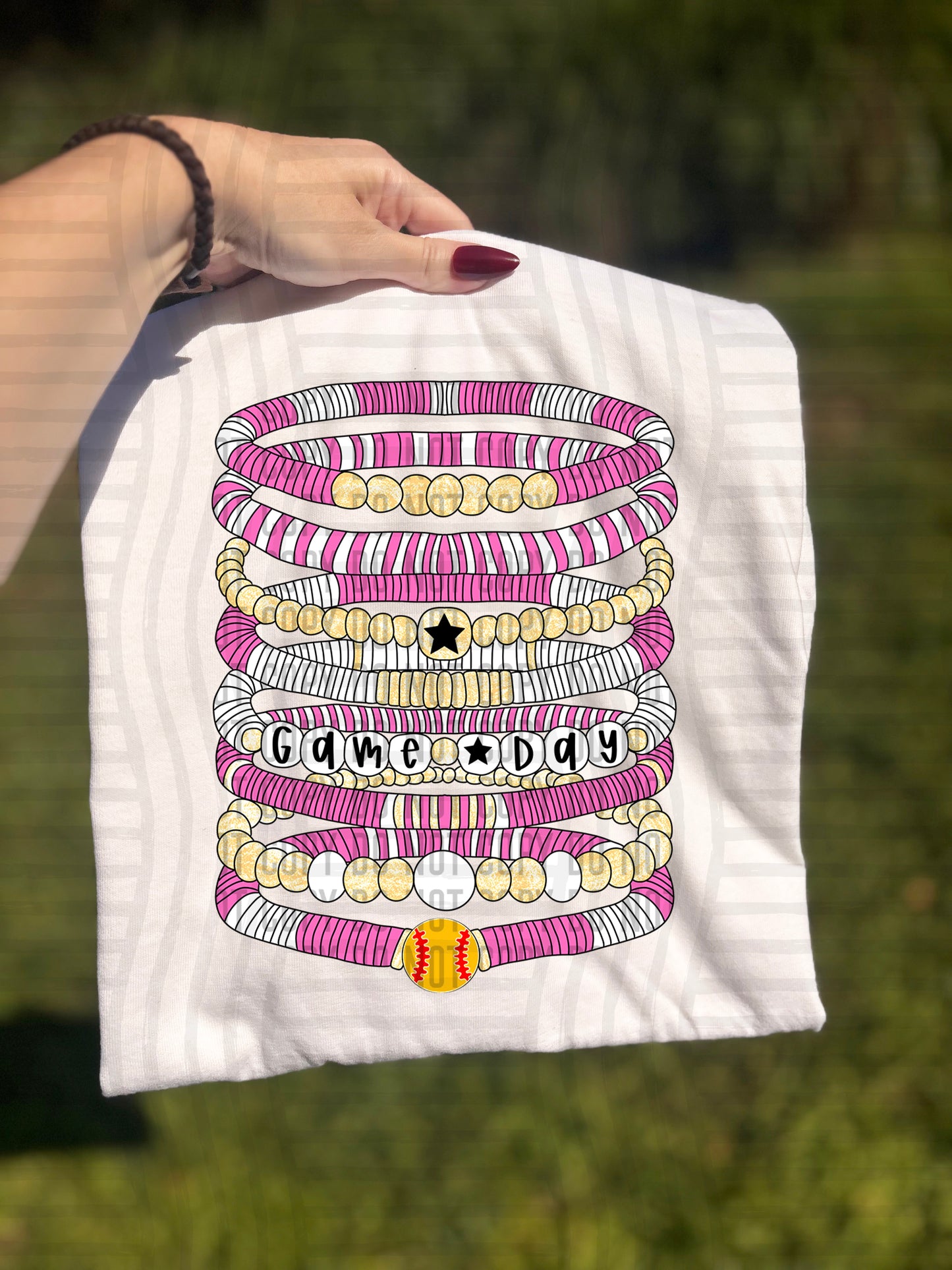 Bracelets - Softball - Color Dropdown Digital Download 300DPI PNG FILE