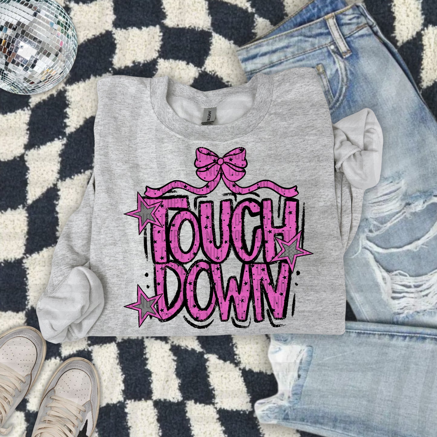 Touch Down Bow - Choose your color - Digital Download 300DPI PNG FILE