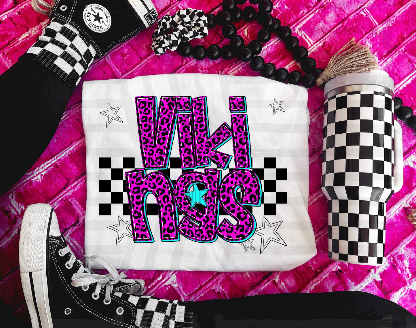 Pink checks - Dropdown + CUSTOM - Digital Download 300DPI PNG FILE