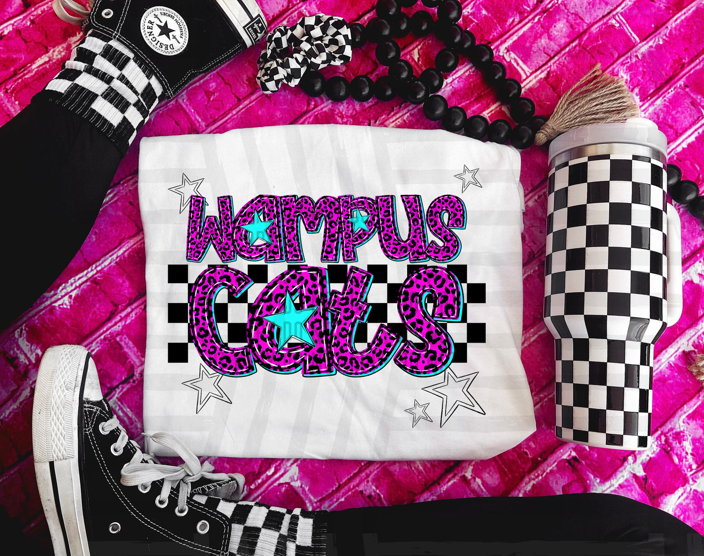 Pink checks - Dropdown + CUSTOM - Digital Download 300DPI PNG FILE
