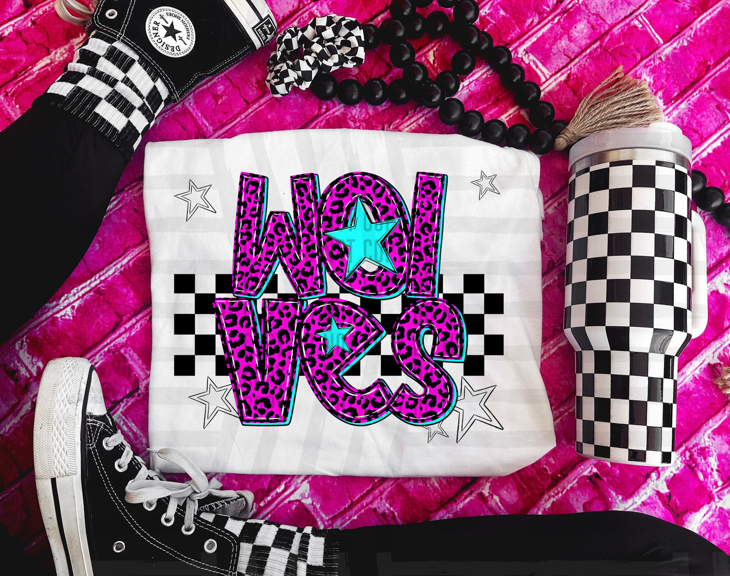 Pink checks - Dropdown + CUSTOM - Digital Download 300DPI PNG FILE