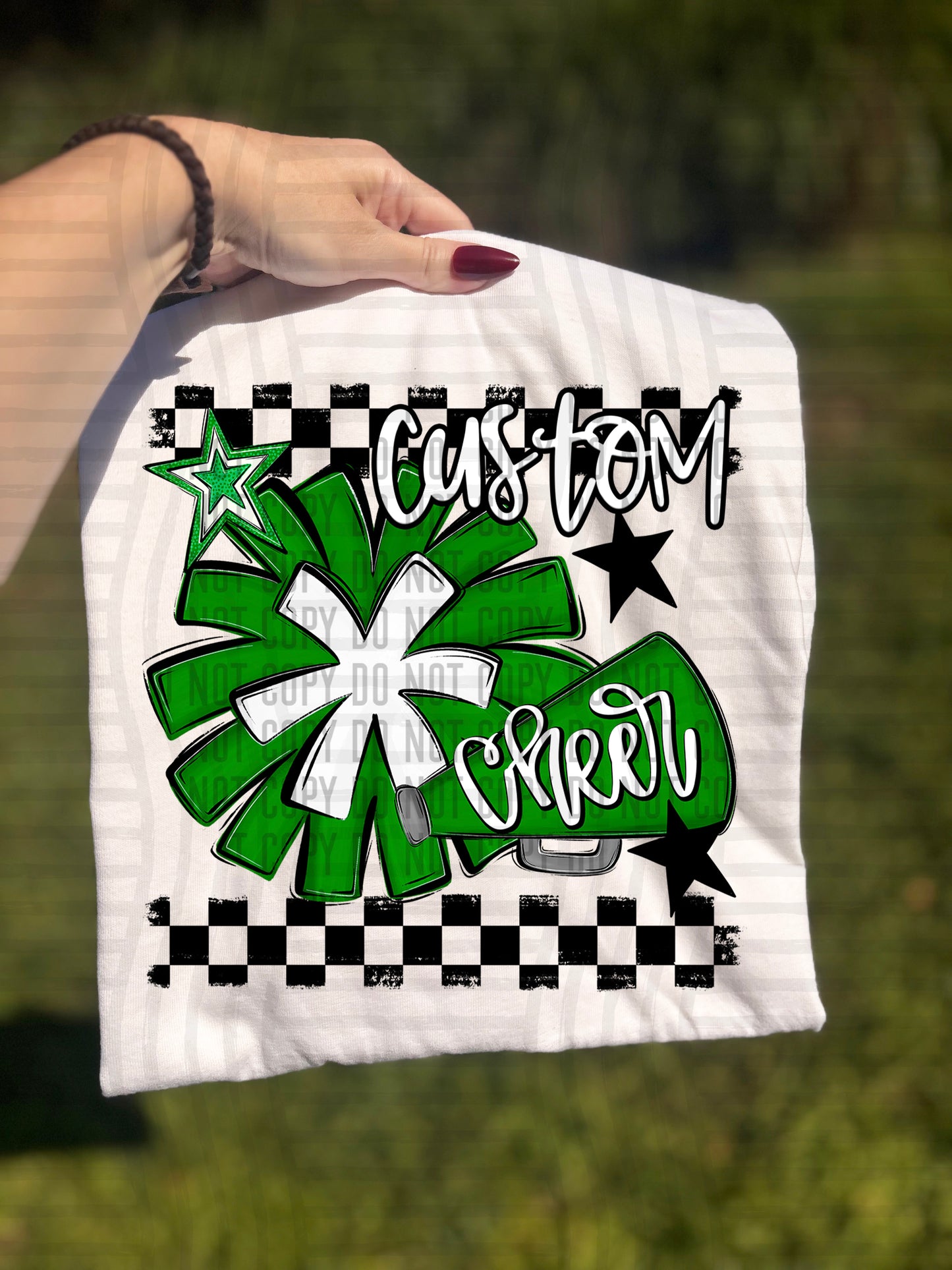 CUSTOM - Cheer - pom/megaphone Collage - Color Dropdown Digital Download 300DPI PNG FILE