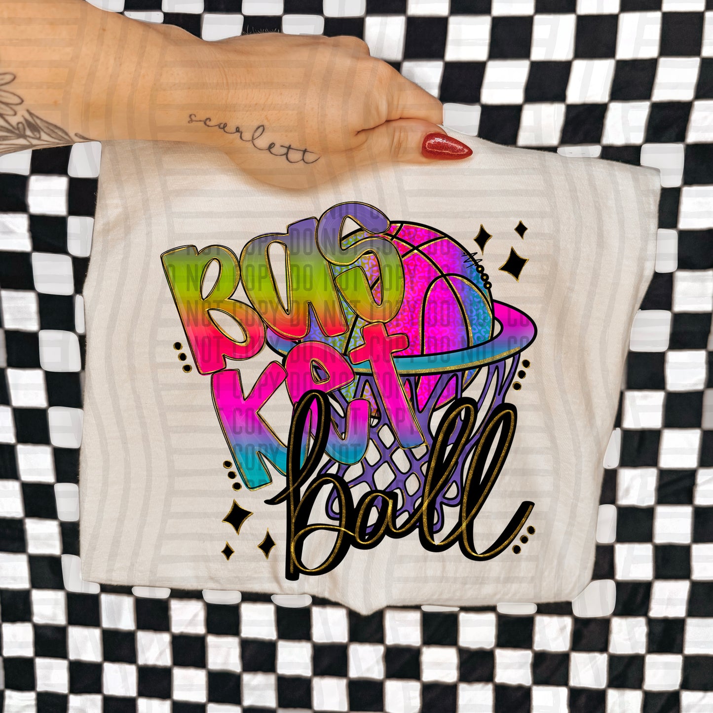 Rainbow Basketball Sayings - Choose DESIGN 300DPI PNG FILE