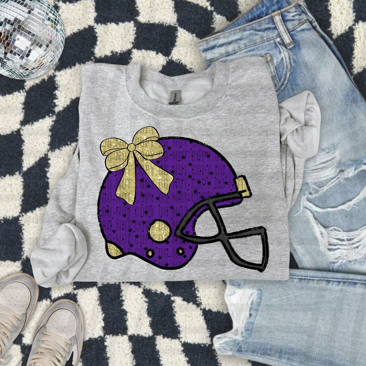 Football w/gold accents - Choose your color - Digital Download 300DPI PNG FILE