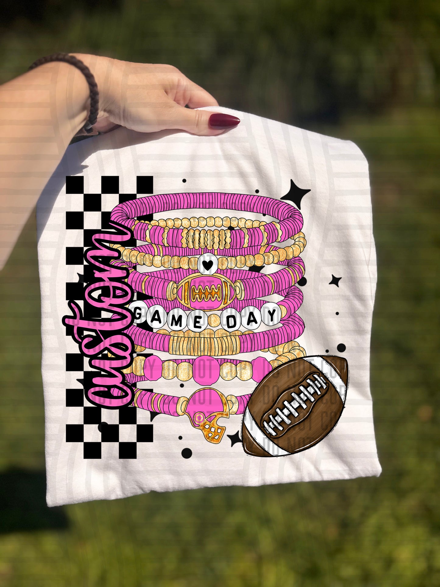 CUSTOM GAME DAY BRACELET - Digital download 300DPI PNG FILE