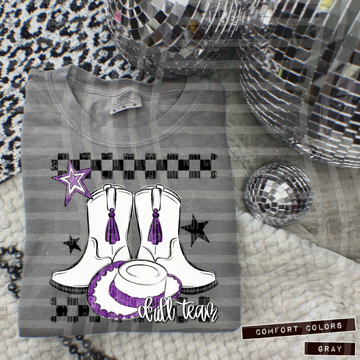 Drill Team - Boot/hat Collage - Can add names - not for digital resale- Color Dropdown Digital Download 300DPI PNG FILE
