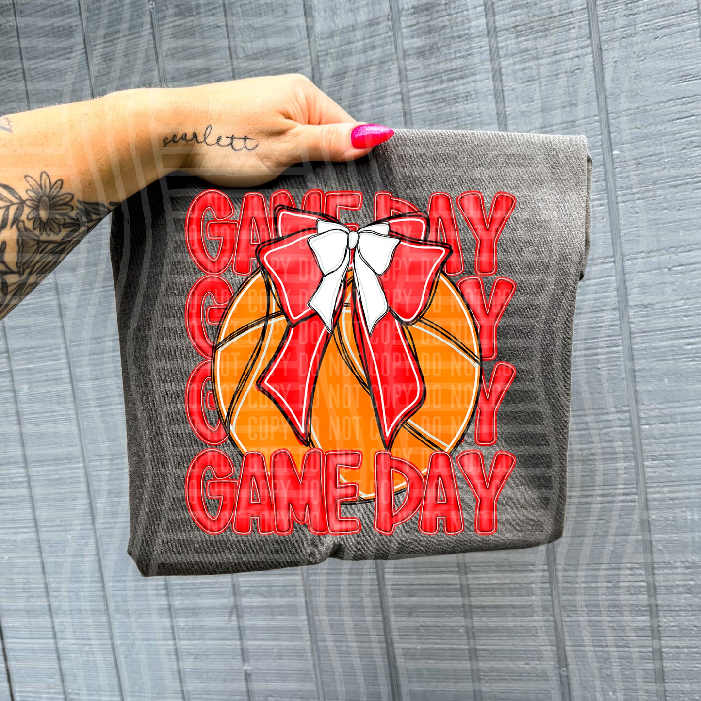 BASKETBALL - GAME DAY - Color Dropdown Digital Download 300DPI PNG FILE