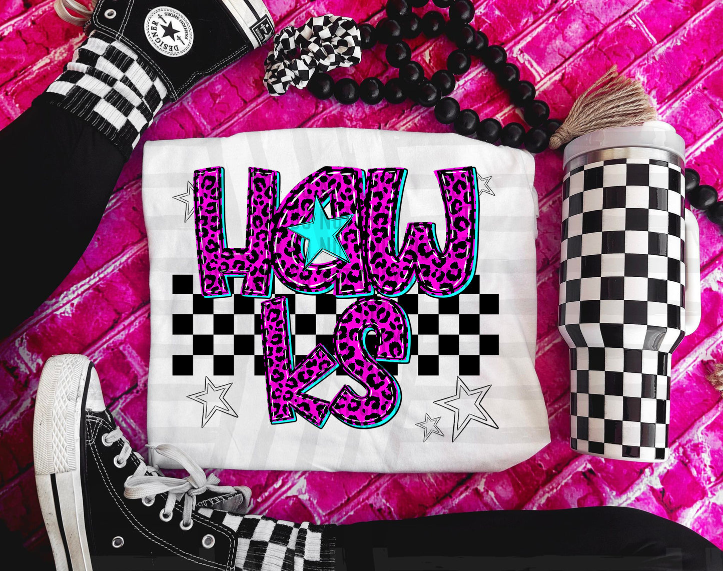 Pink checks - Dropdown + CUSTOM - Digital Download 300DPI PNG FILE