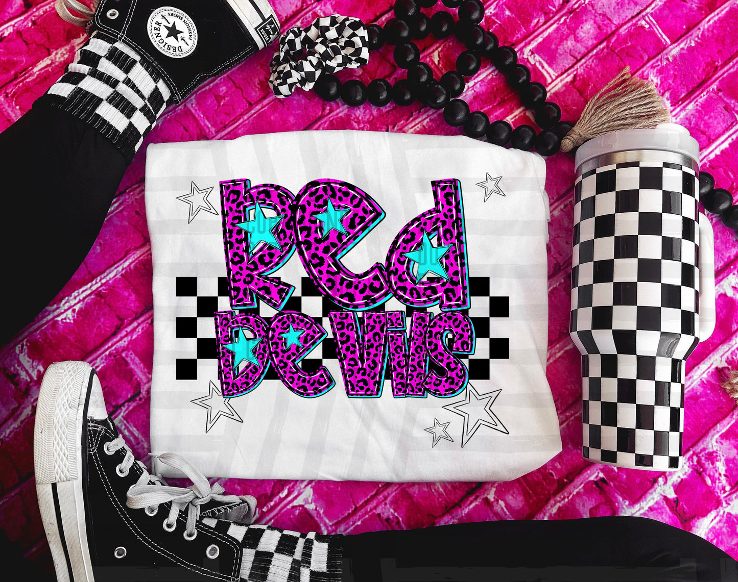 Pink checks - Dropdown + CUSTOM - Digital Download 300DPI PNG FILE
