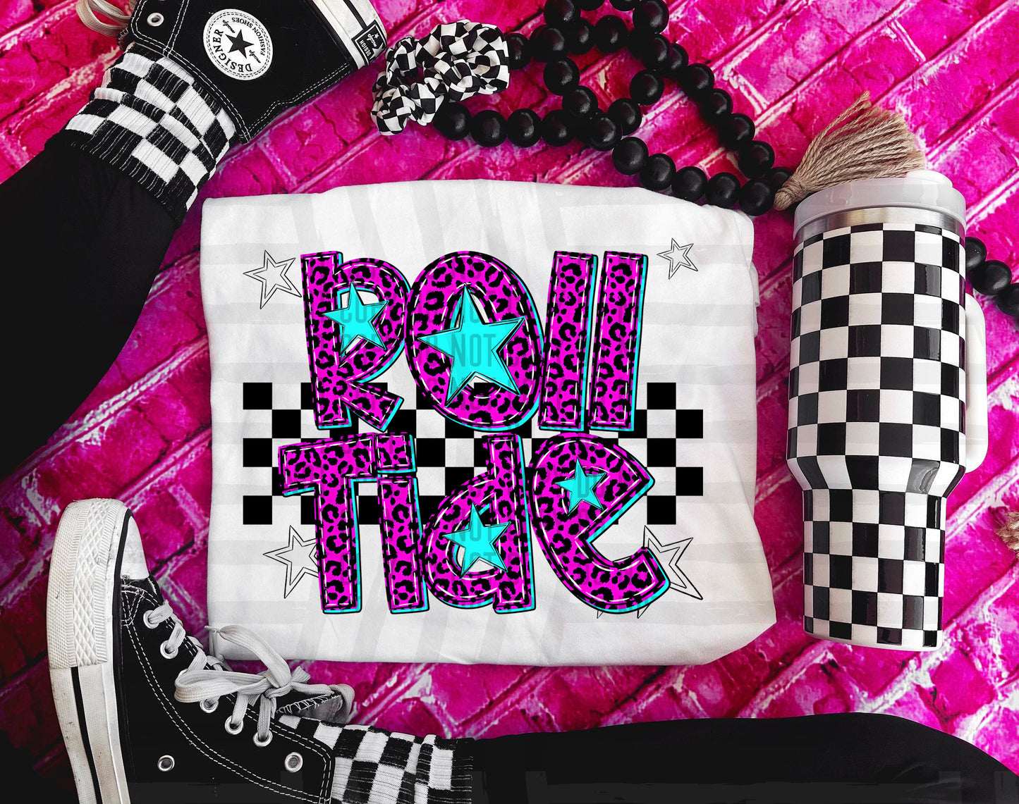 Pink checks - Dropdown + CUSTOM - Digital Download 300DPI PNG FILE