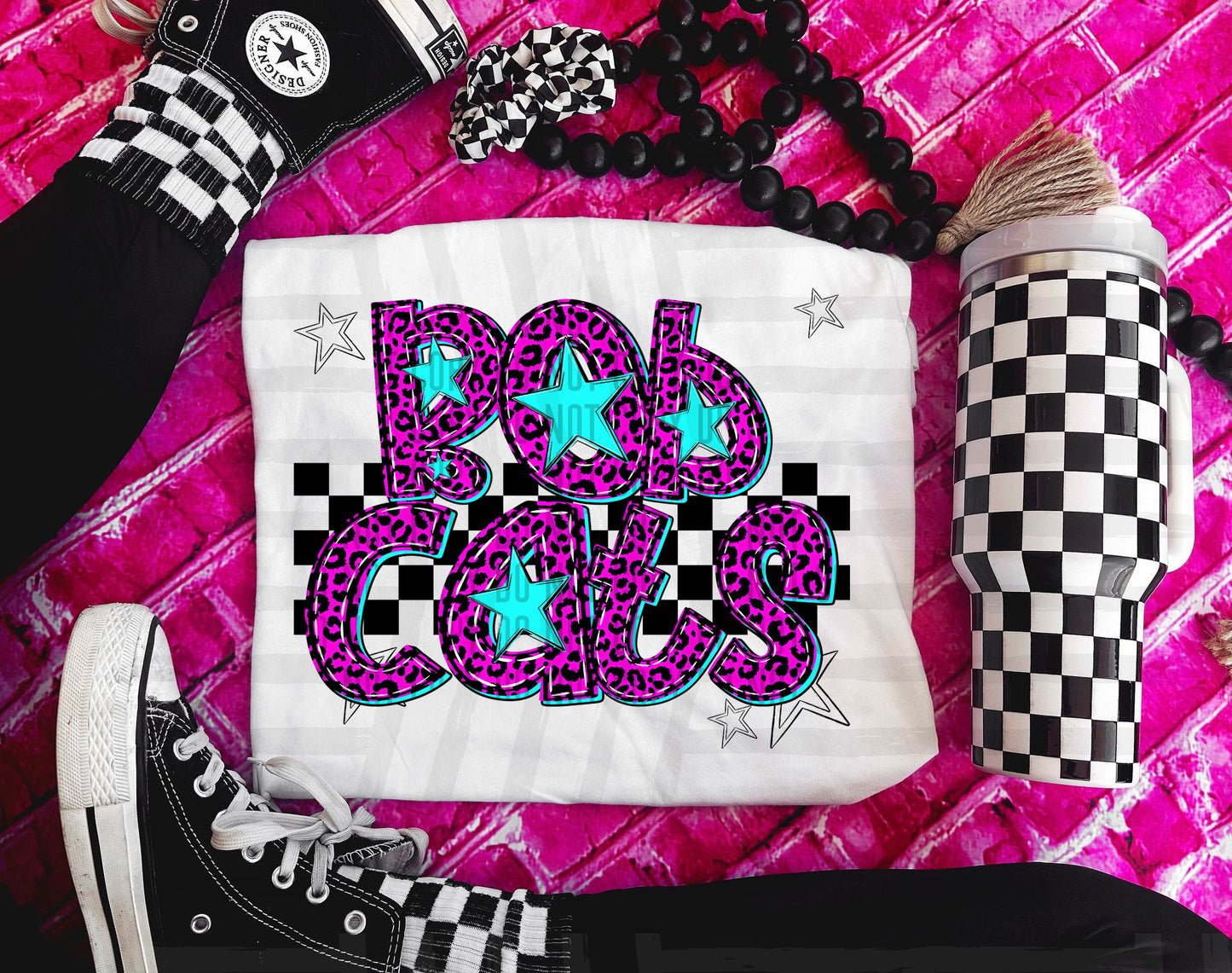 Pink checks - Dropdown + CUSTOM - Digital Download 300DPI PNG FILE
