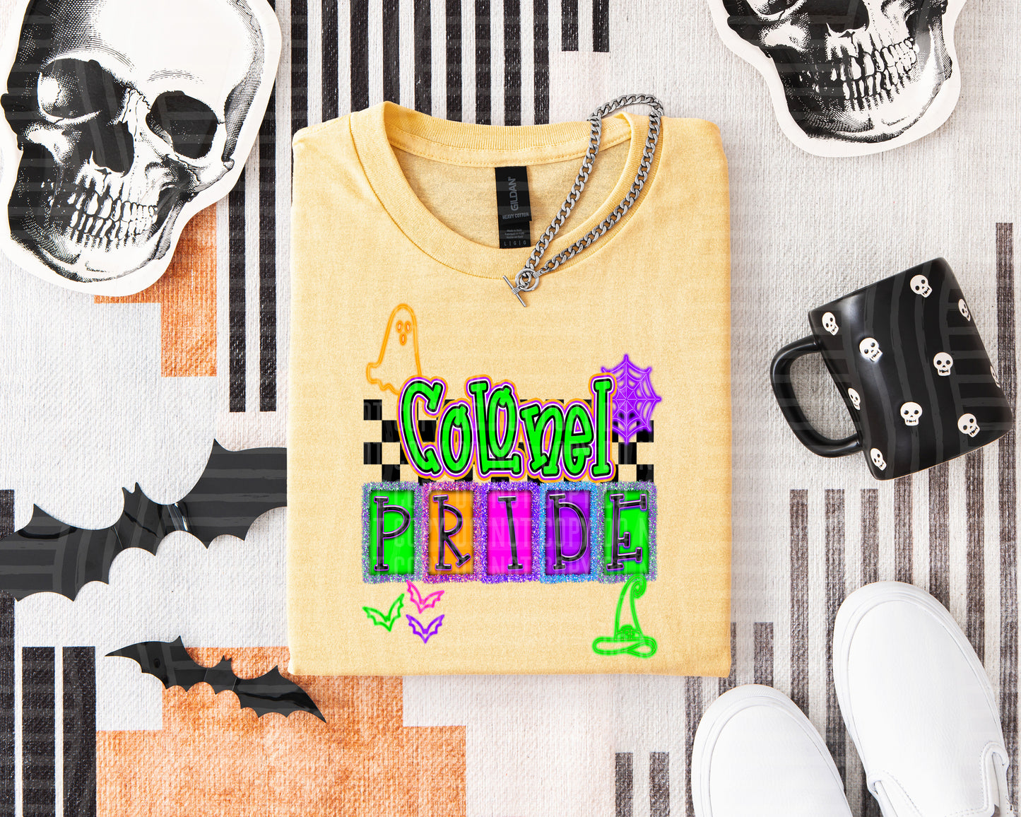 Halloween Pride -NEON GLOW - Dropdown + Custom option - Digital Download 300DPI PNG FILE
