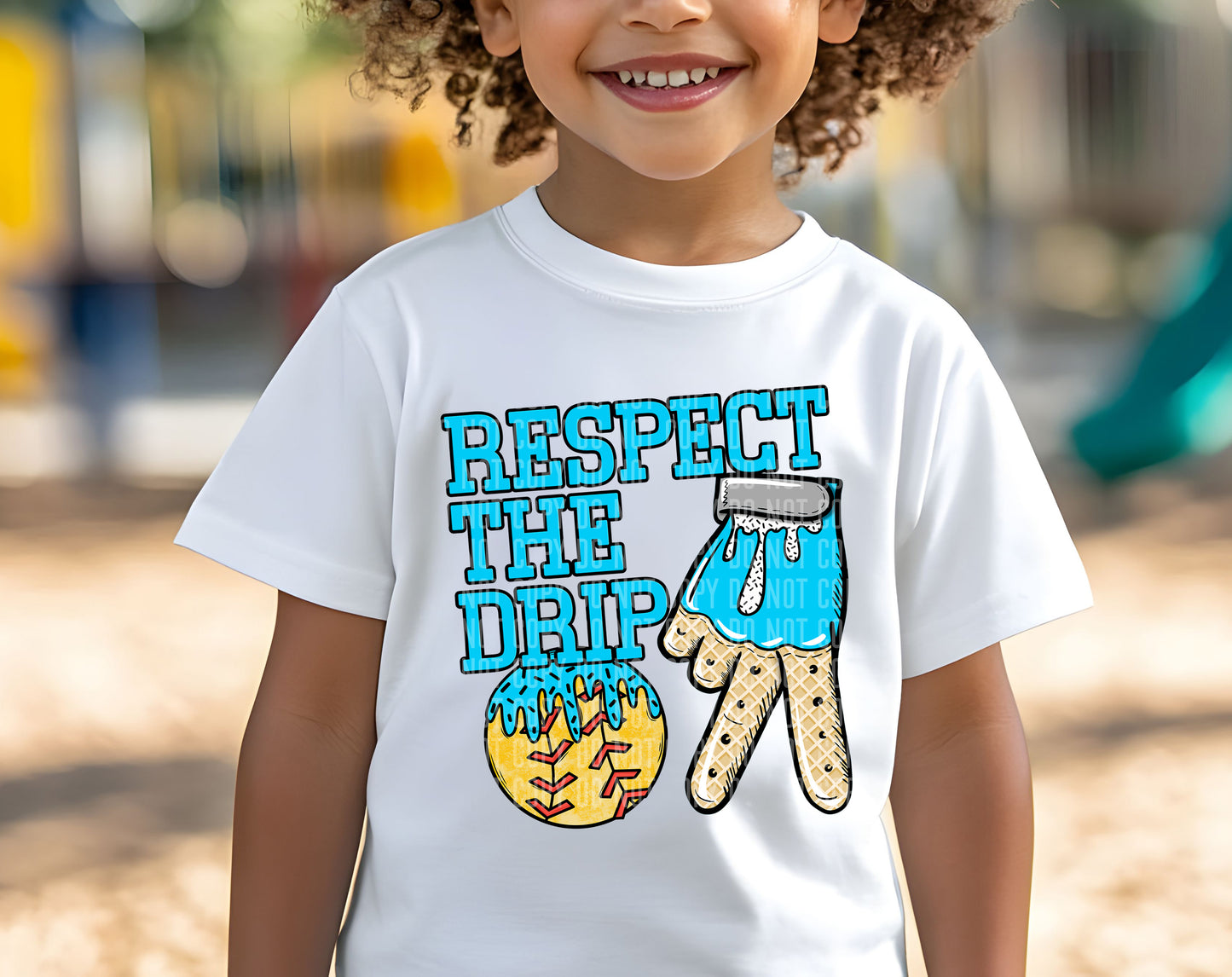 Respect the drip SOFTBALL (glove)- Dropdown Digital Download 300DPI PNG FILE